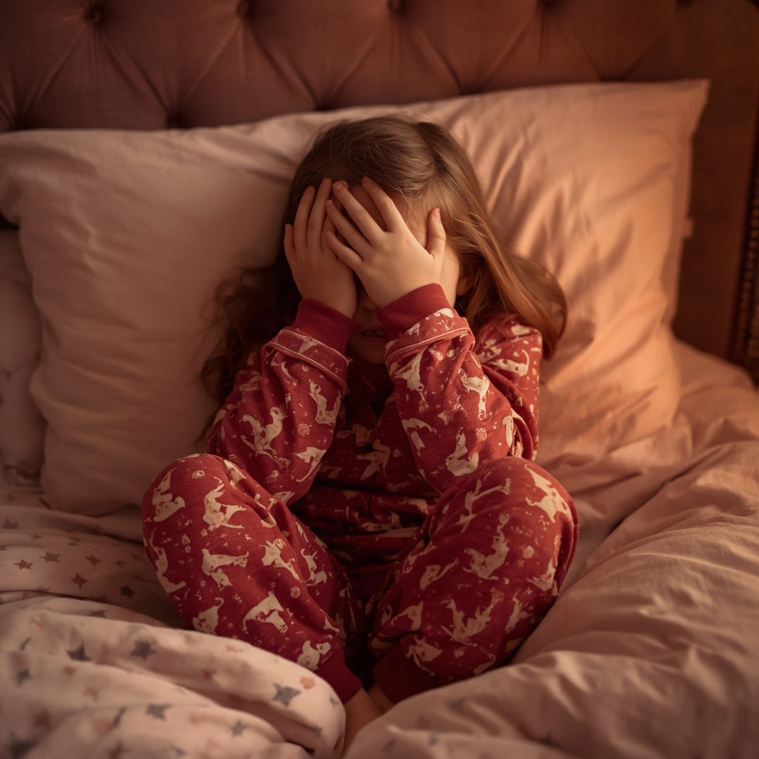 Child waking at night with parent comforting them, illustrating difference between nightmares and night terrors
