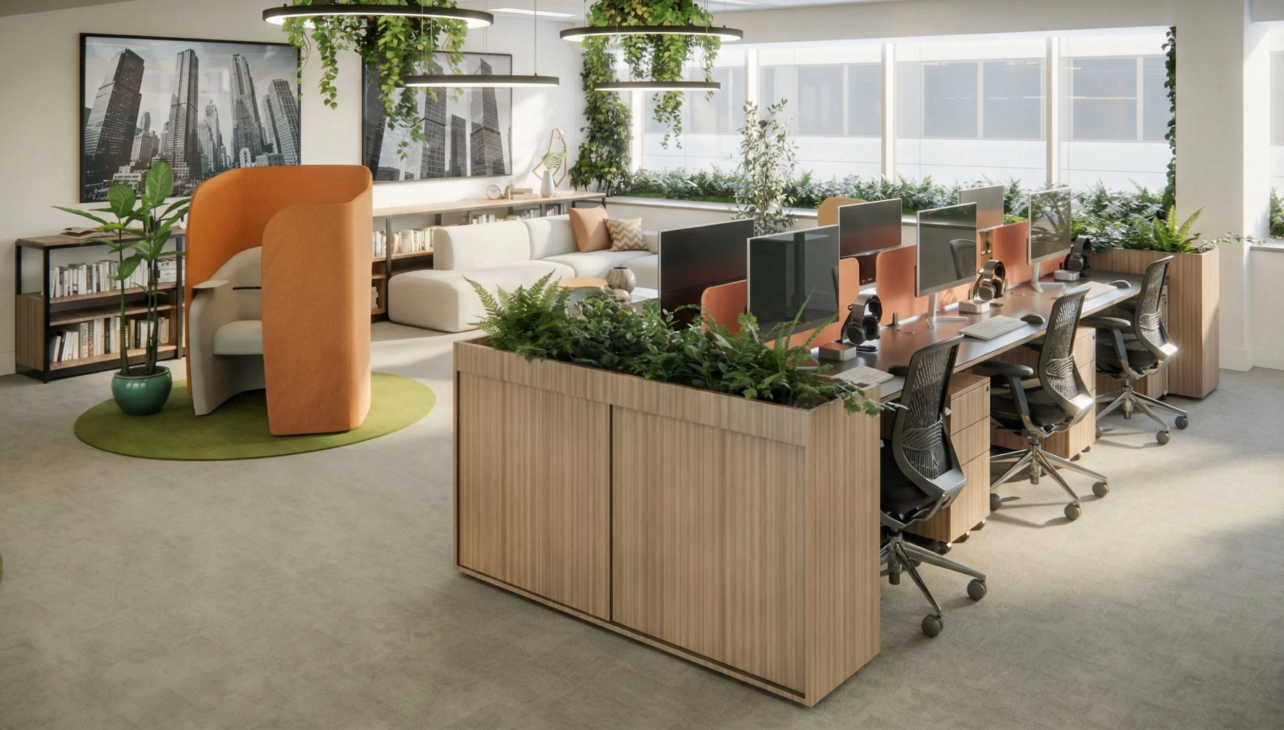 biophilic office fitout workstations and breakout area.jpg