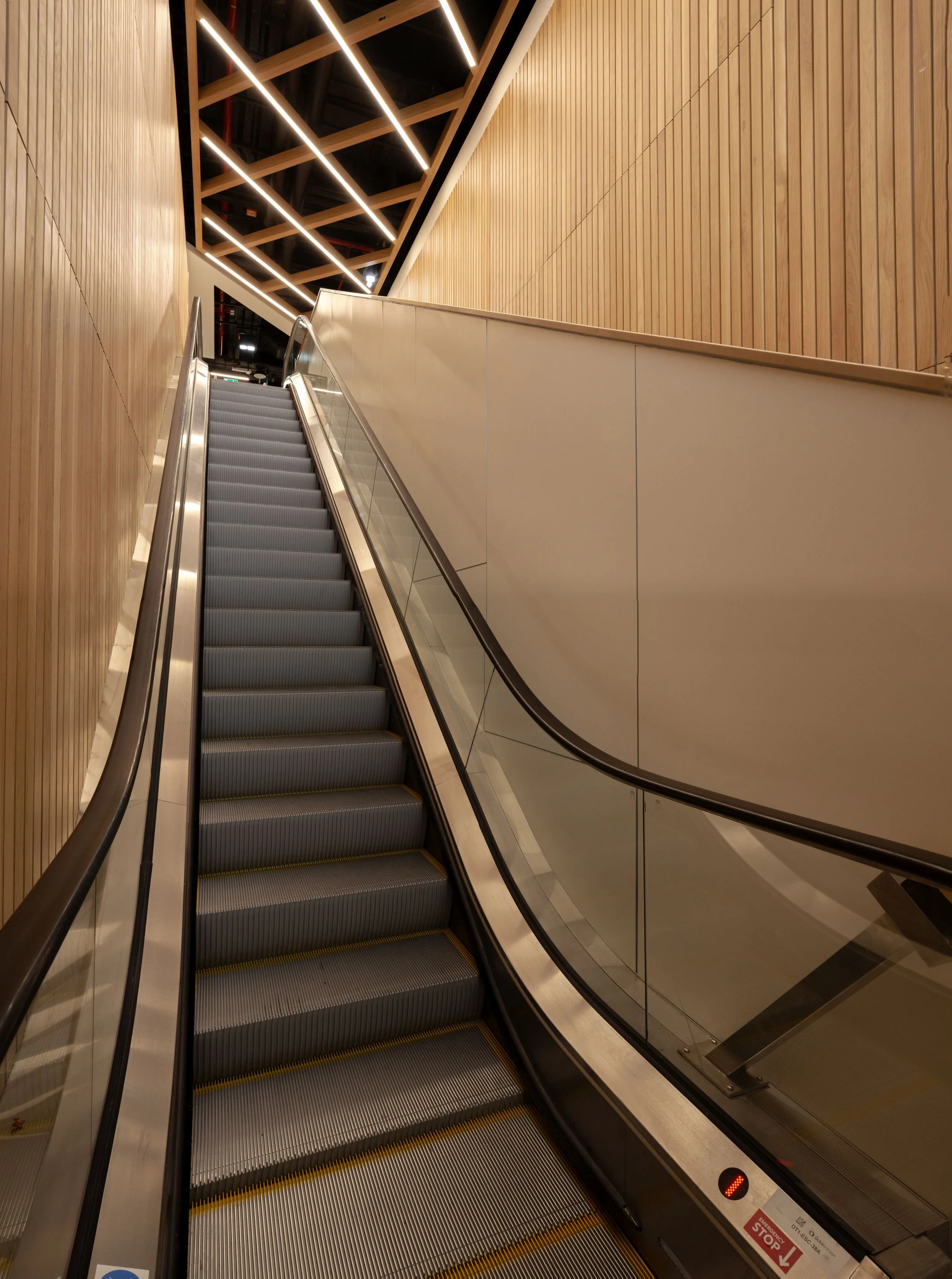 Escalator at T1 Mezz Security Fast Track Dublin Airport