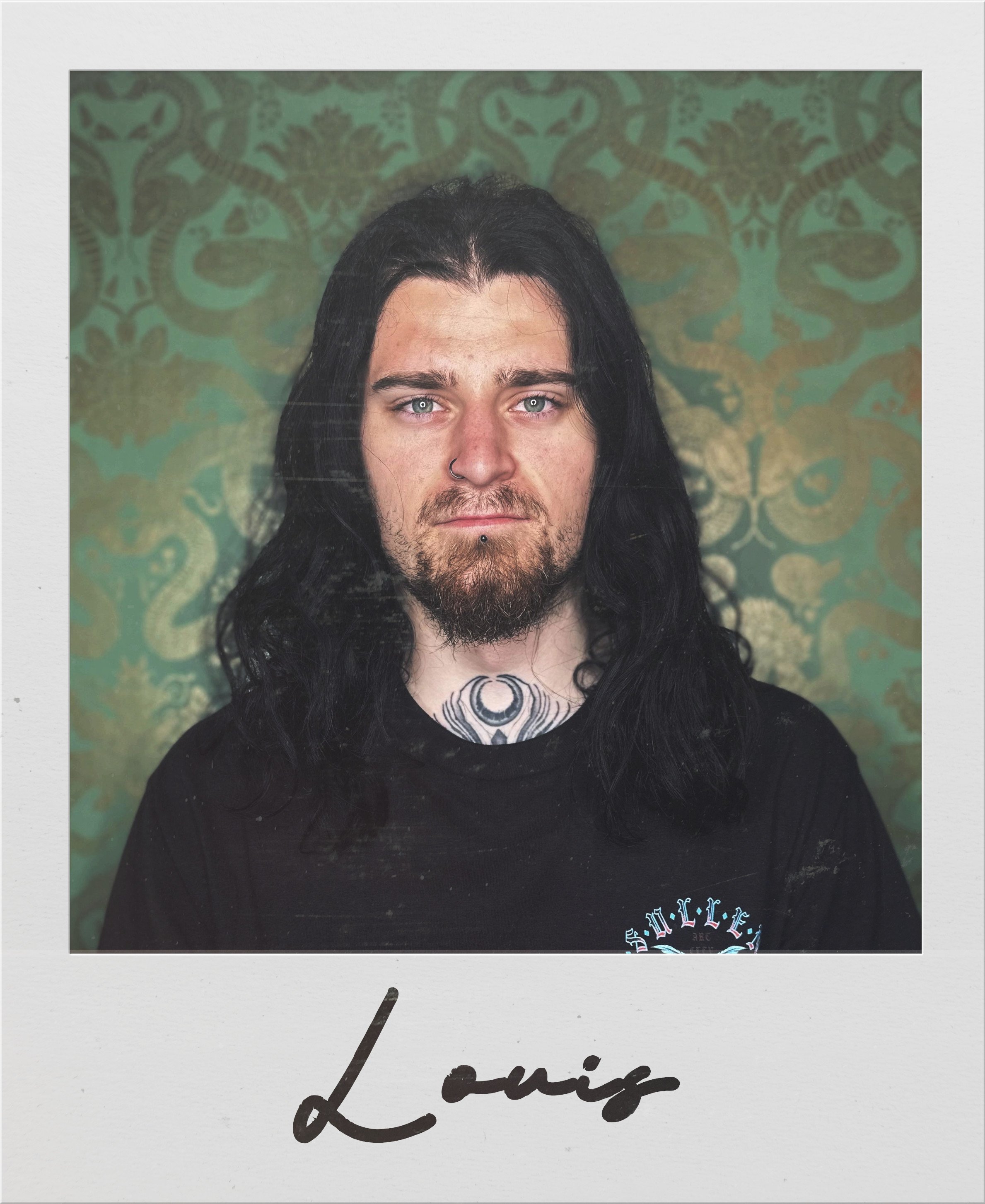 Polaroid photo of tattoo artist Louis