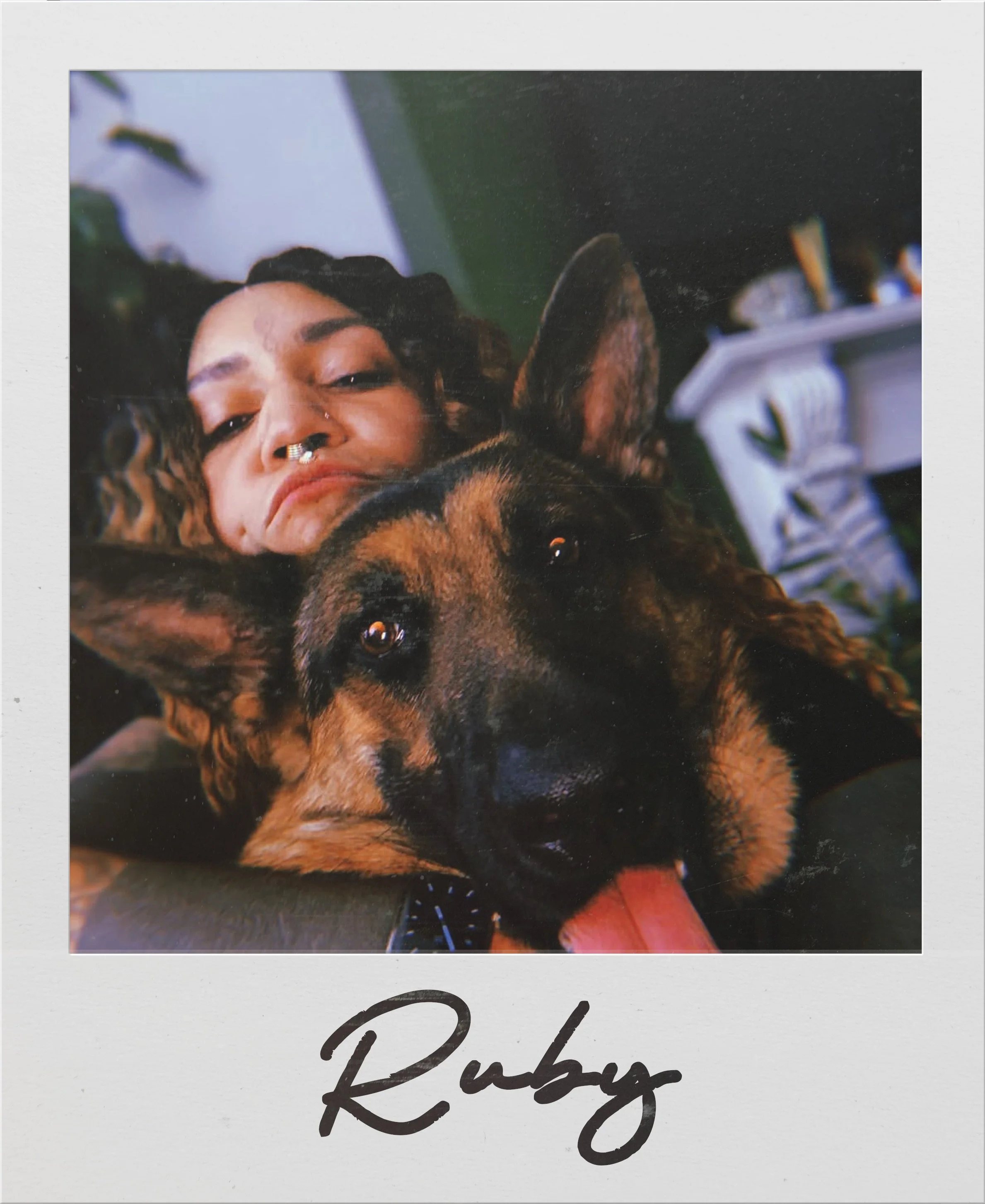 Polaroid photo of tattoo artist Ruby