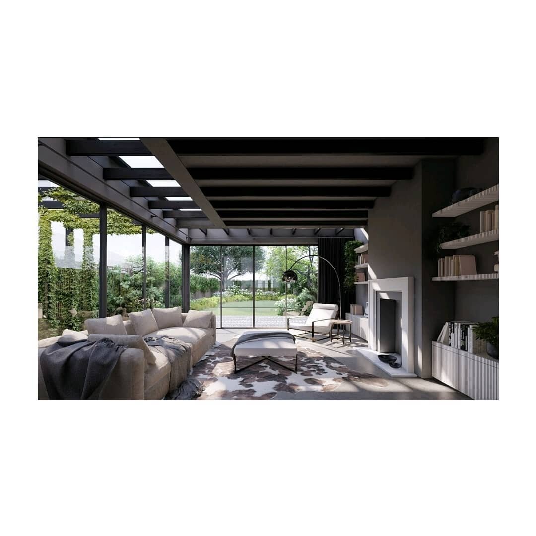 Sneak peek of a project we are very excited about!

This lovely extension with glazed walls, exposed timber ceiling, peek-through skylights and dark palette takes its inspiration from #VillaNecchi near Milan after the clients fell in love with the sp