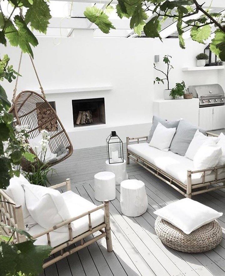 We do love a well-designed outdoor seating area - no matter how small or big your garden is, a well designed space will add extra square footage to your living space!⁠
⁠
Bamboo Furniture and Image via @TinKHome⁠
⁠
⁠
#GreenLiving #Plantspiration #Outd