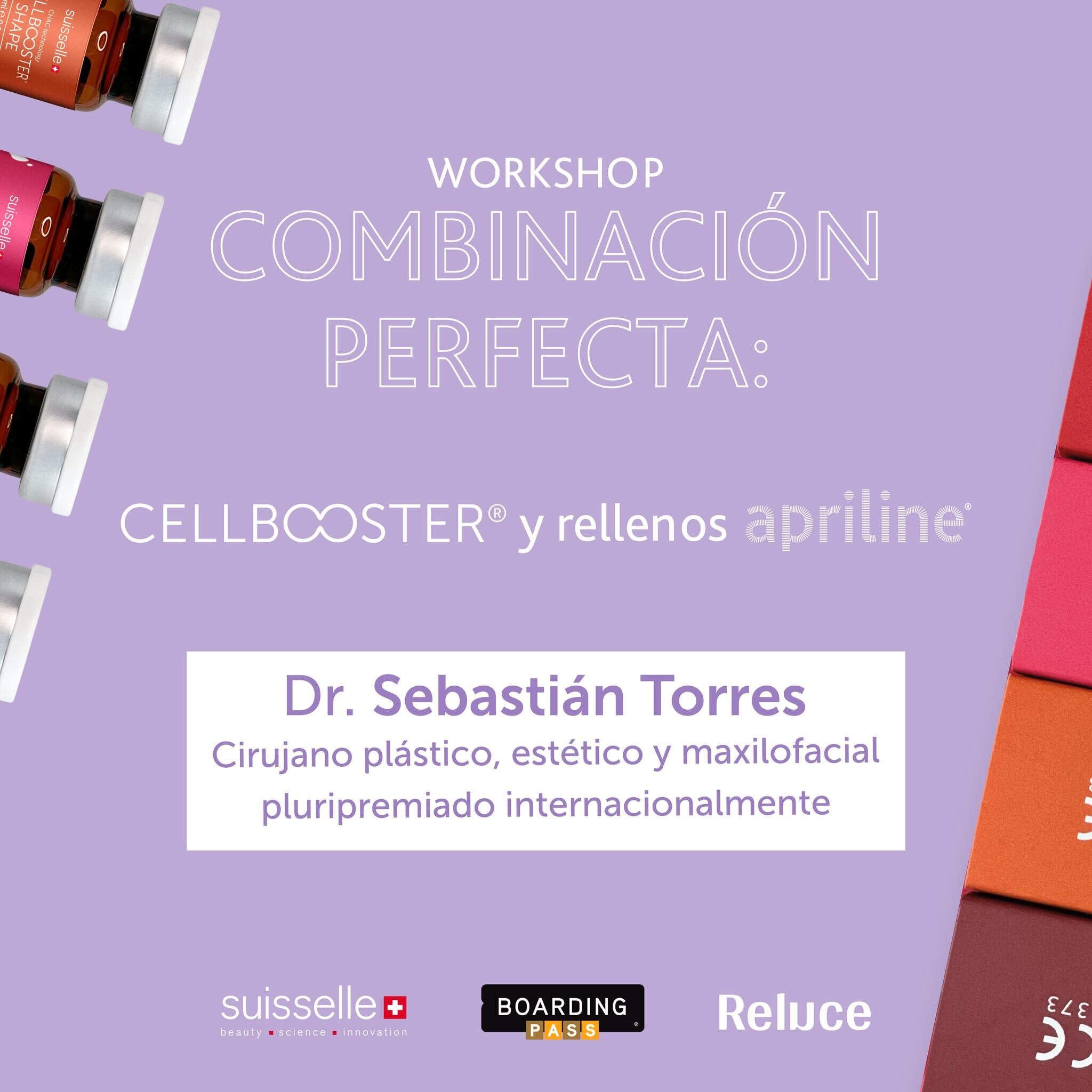 Apoyando la capacitaci&oacute;n y formaci&oacute;n profesional, presentamos el Workshop de combinaciones de Cellbooster y rellenos Apriline de la mano del Dr. @sebastiantorresmd 🤩

🗓️ 3 de Junio
🕛 Consultar horarios del Workshop | cocktail 19:30 h