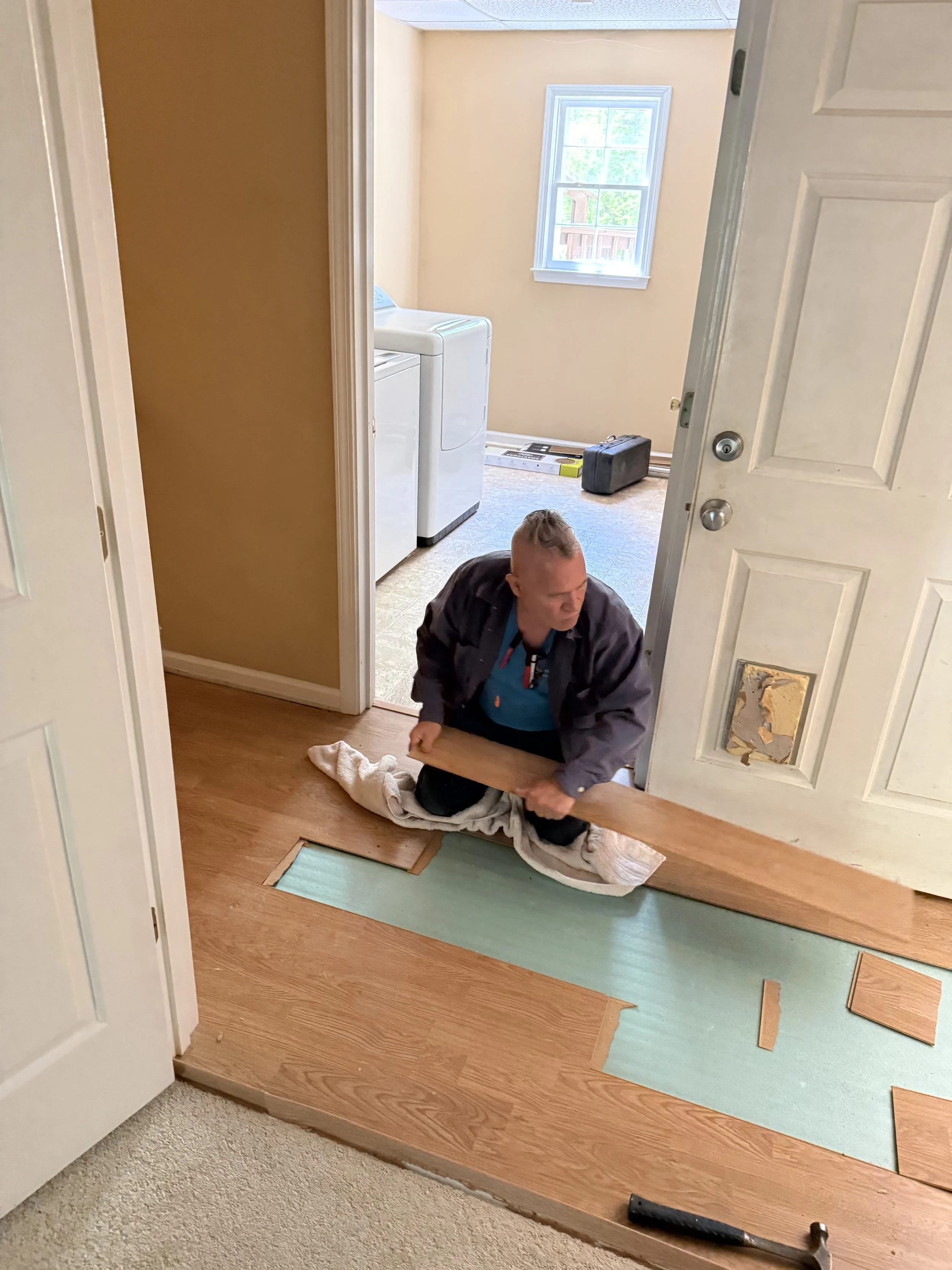 Removed laminate to upgrade to LVP