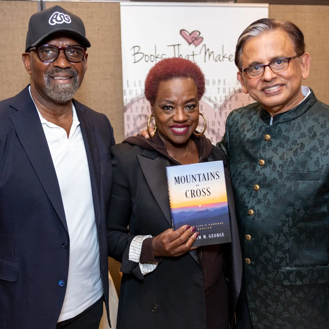 Dr. Abraham George with Academy Award-winning actress Viola Davis and producer Julius Tennon