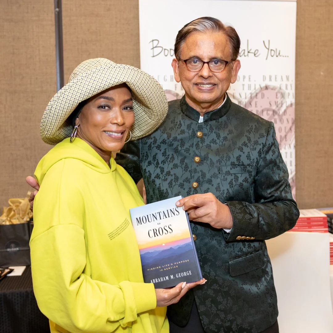 Dr. Abraham George with award-winning actress Angela Bassett