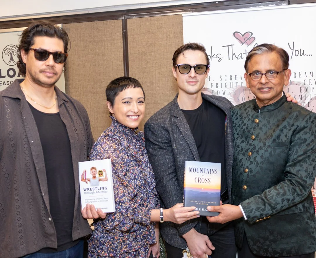 Dr. Abraham George with Narumi Inatsugu, Ana Parsons, and Arnas Federavičius