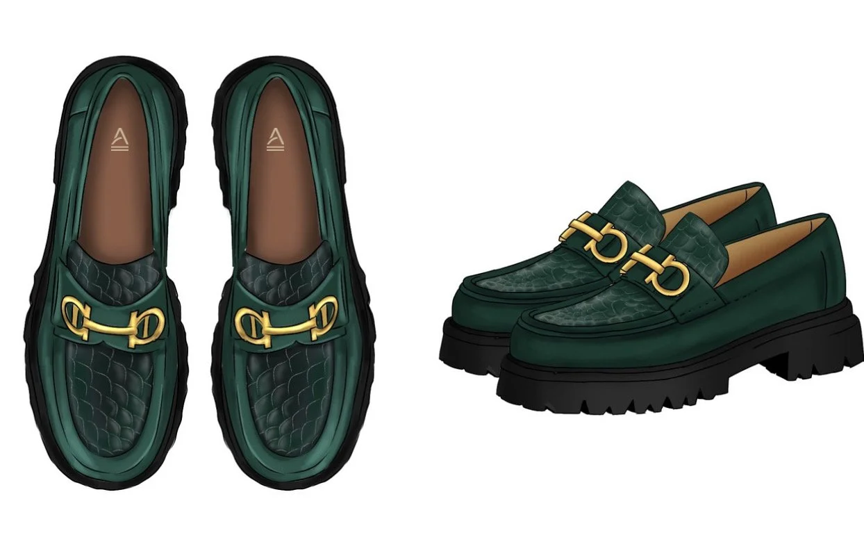 A1 Santorini Velvet Crocodile Loafer