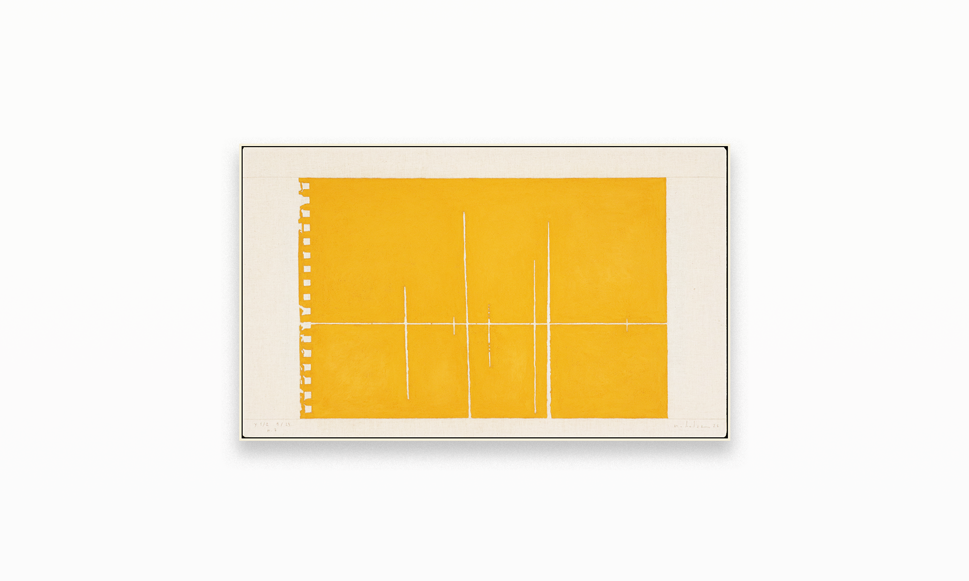 yellow 1:2, 1:24, N.7 - closeup, golden x