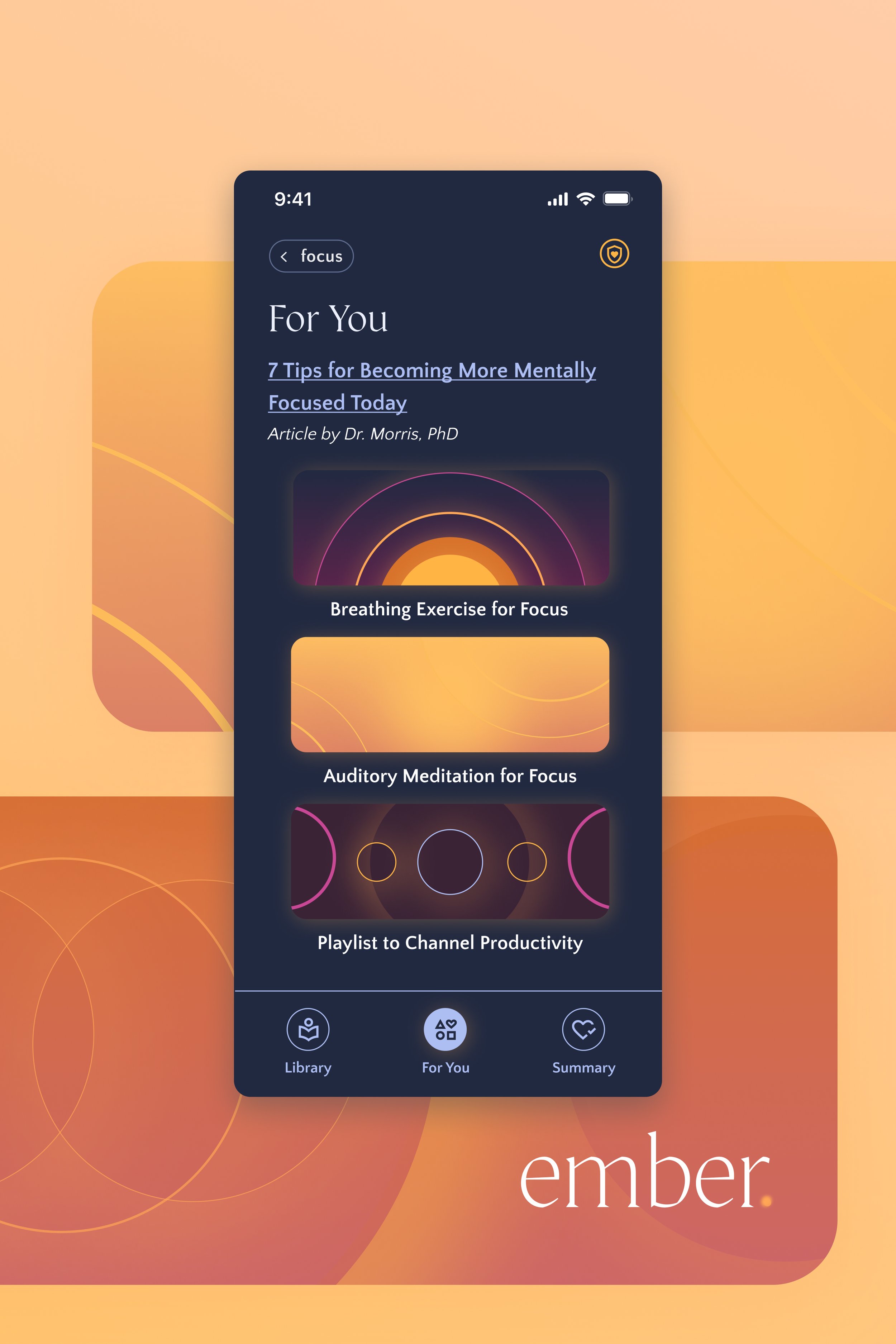 Branding + UI // Ember: Mental Health and Mindfulness with AI