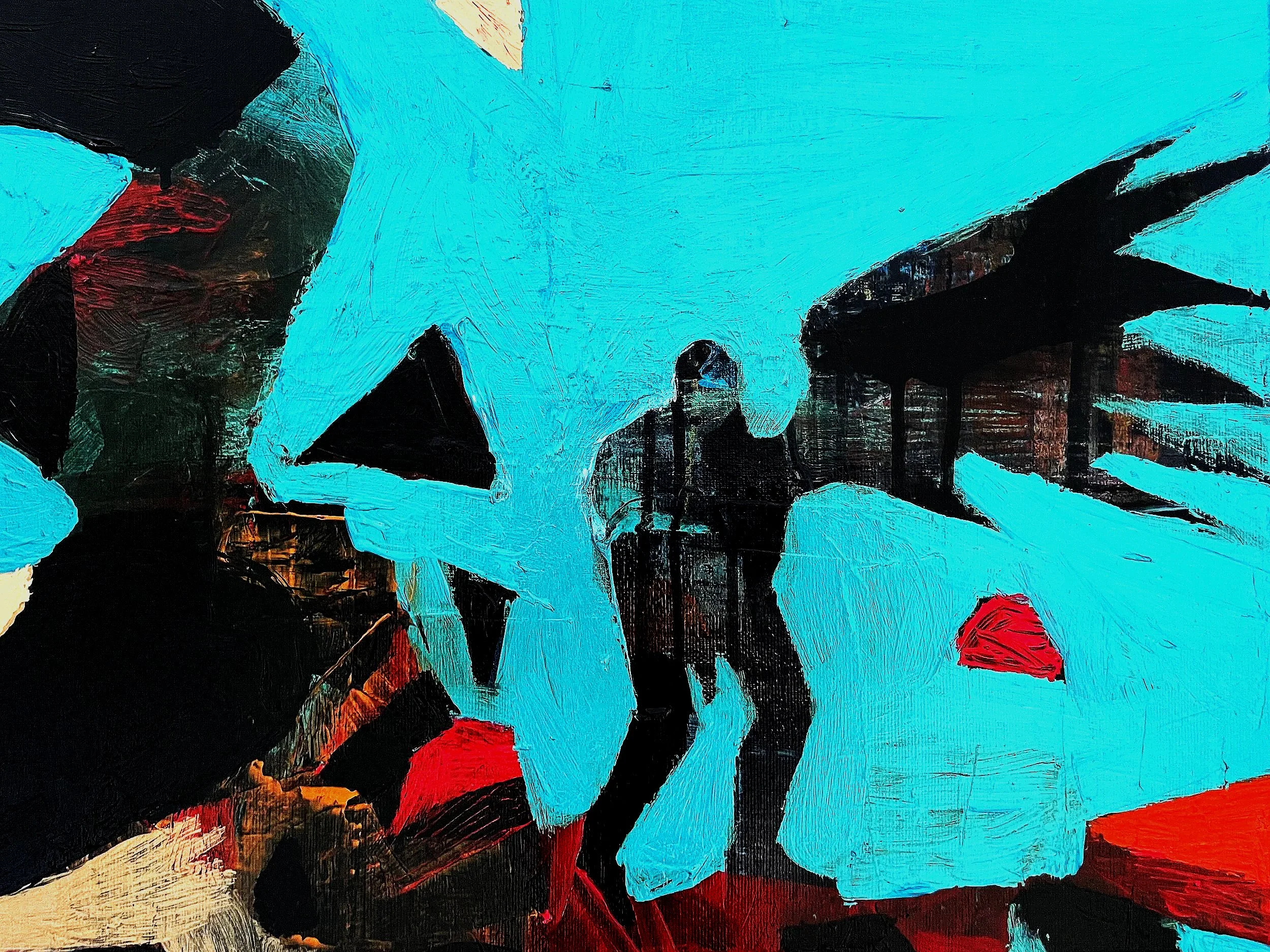 Wind festival, 38x46 cm, acrylic on canvas, 2025