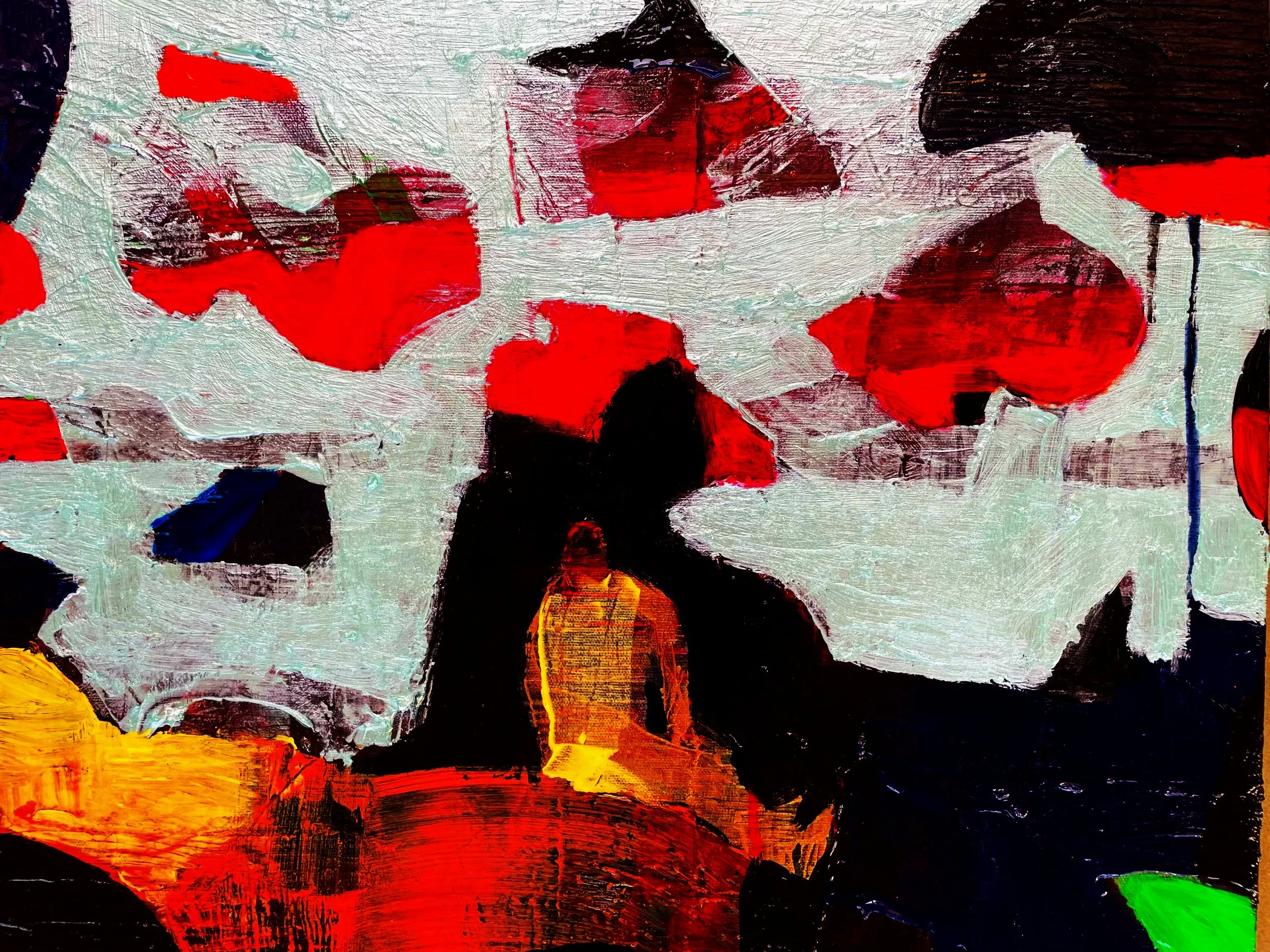 The twilight of Ashurbanipal, 38x46 cm, acrylic on canvas, 2025