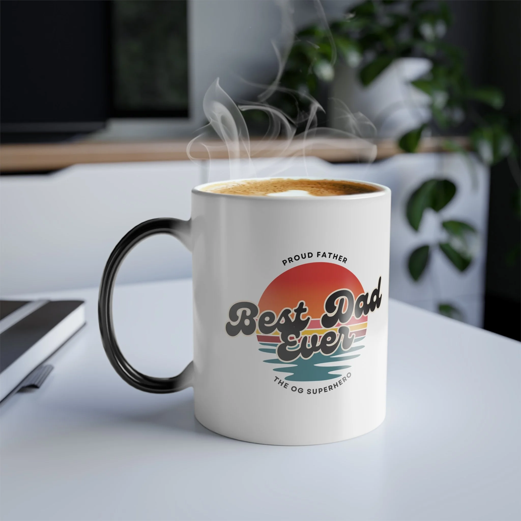 Dad Birthday Gift Father's Day Retro Vintage Colorful Color Morphing Mug, 11oz