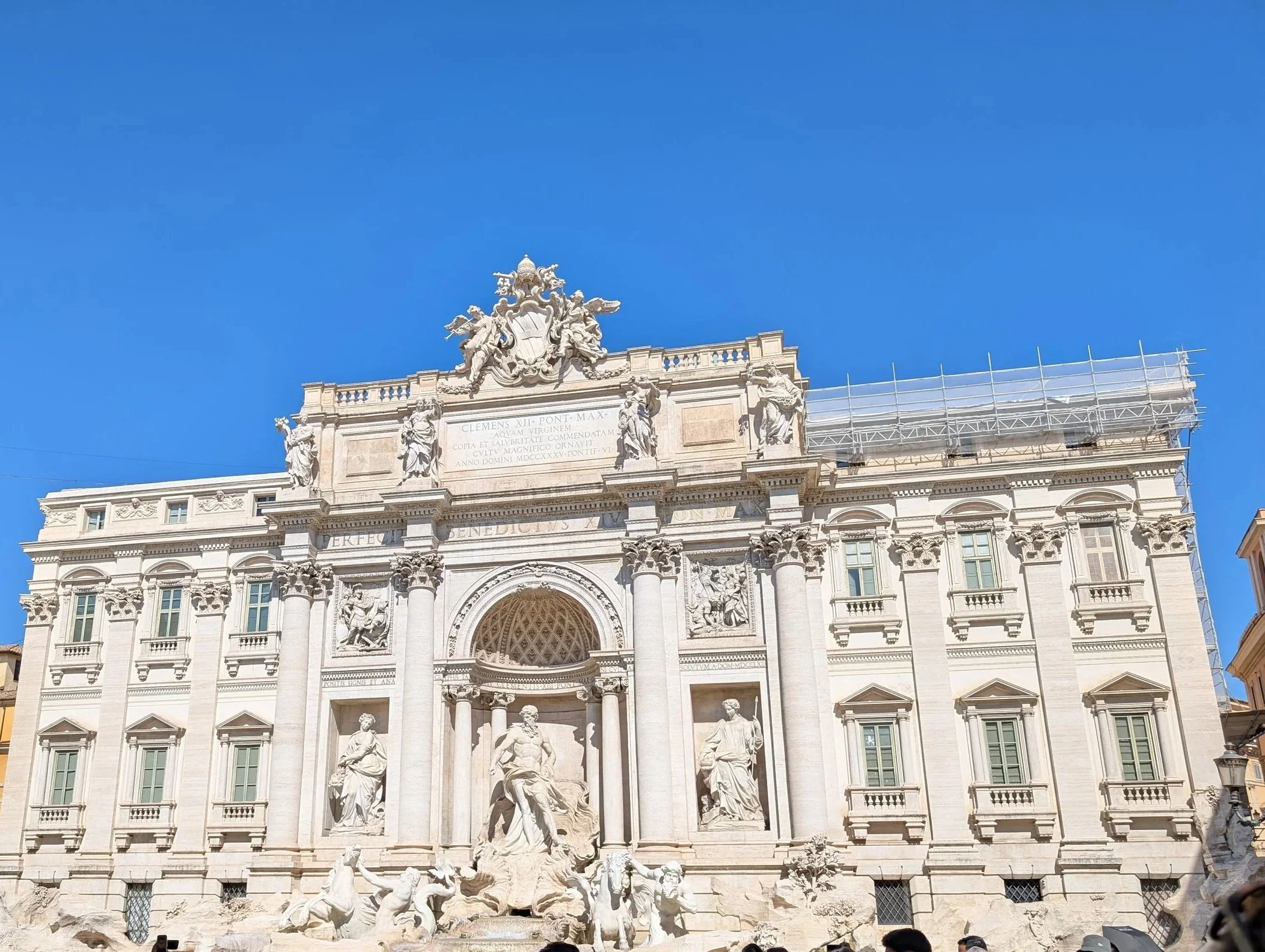 Trevi Fountain Rome White Stone