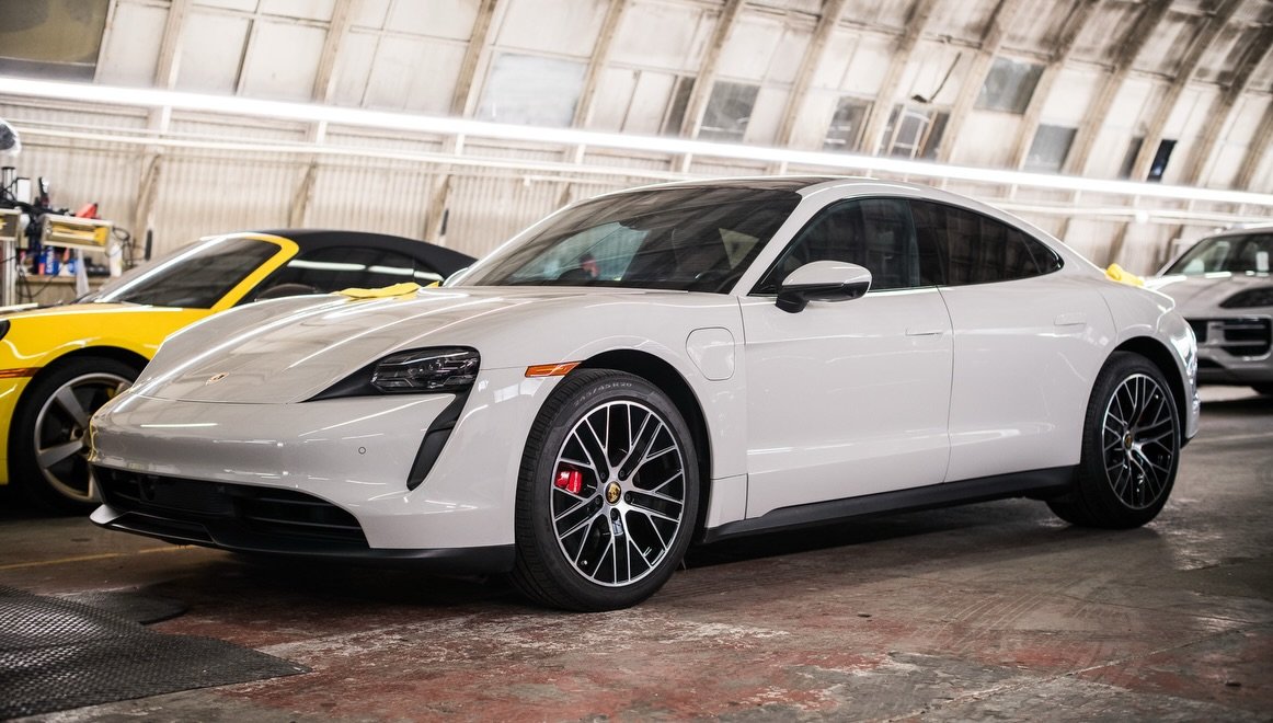 Paint protection film is one of the best ways to preserve the finish of modern performance vehicles.

This Porsche Taycan received precision paint protection film installation to help protect the paint from rock chips, road debris, and everyday drivi