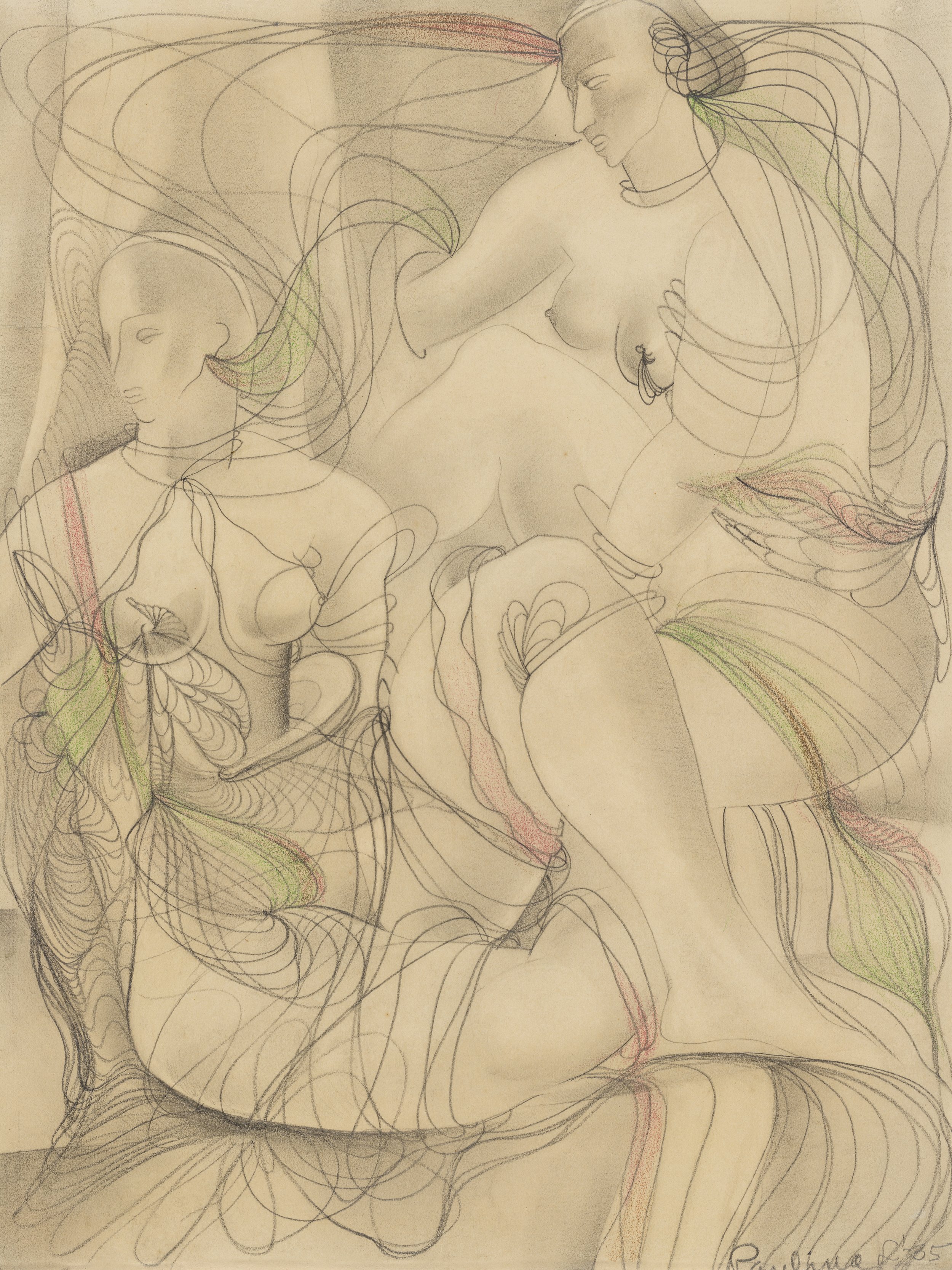 Untitled, 1935. Graphite, charcoal, pastel on paper. 15x11 in.