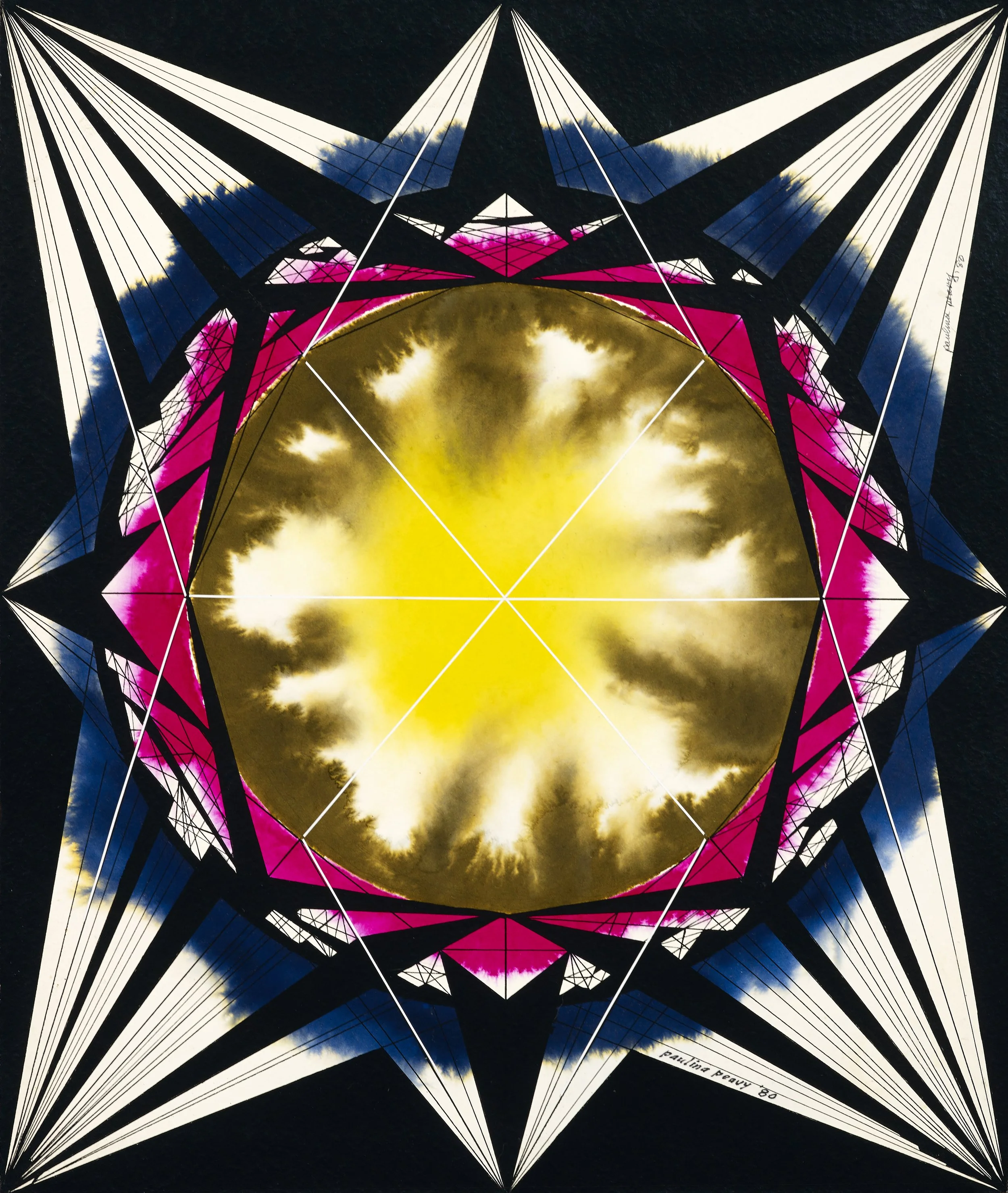 Untitled, 1980. Ink, polymer film on paper, 17 3/4 x 15 in.