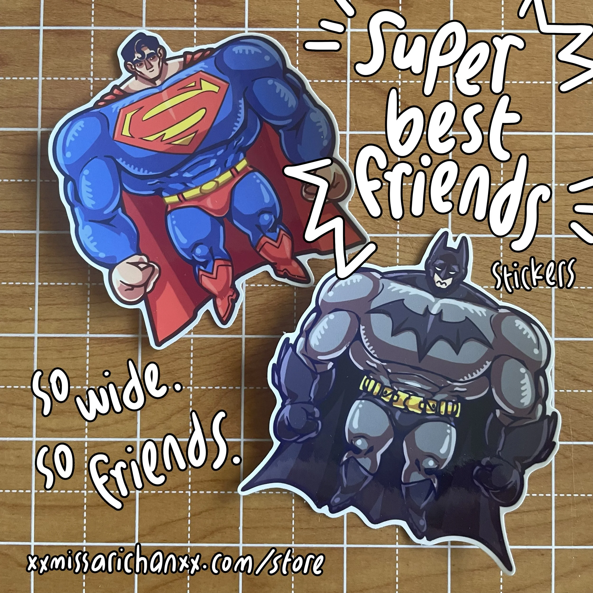 Wide SuperBat Stickers