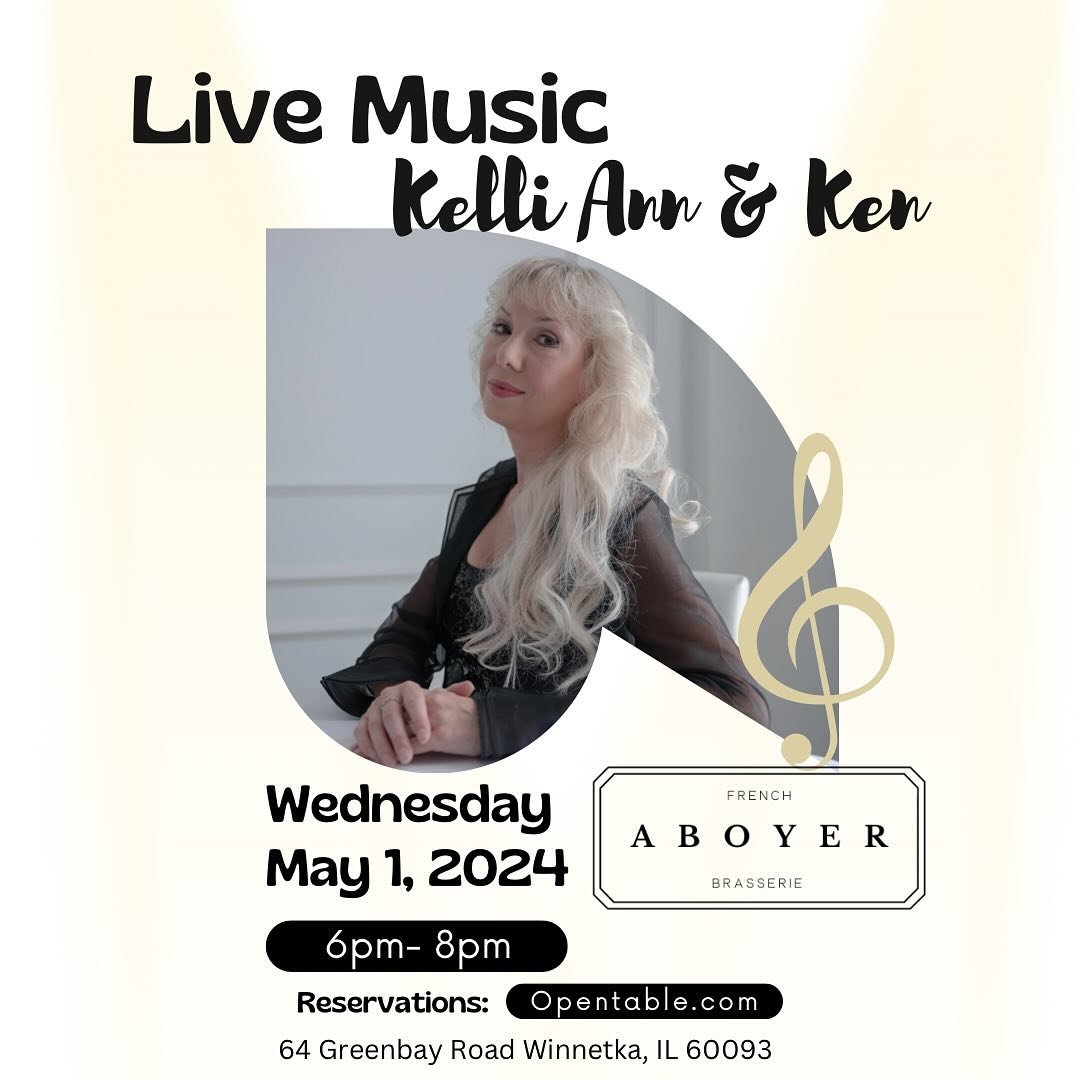 Happy May! Join us tonight to welcome Kelli Ann &amp; Ken to @aboyerfrenchbrasserie This talented duo will play every Wednesday through summer! Book your reservation on @opentable #aboyer #livemusic #frenchcuisine🇫🇷