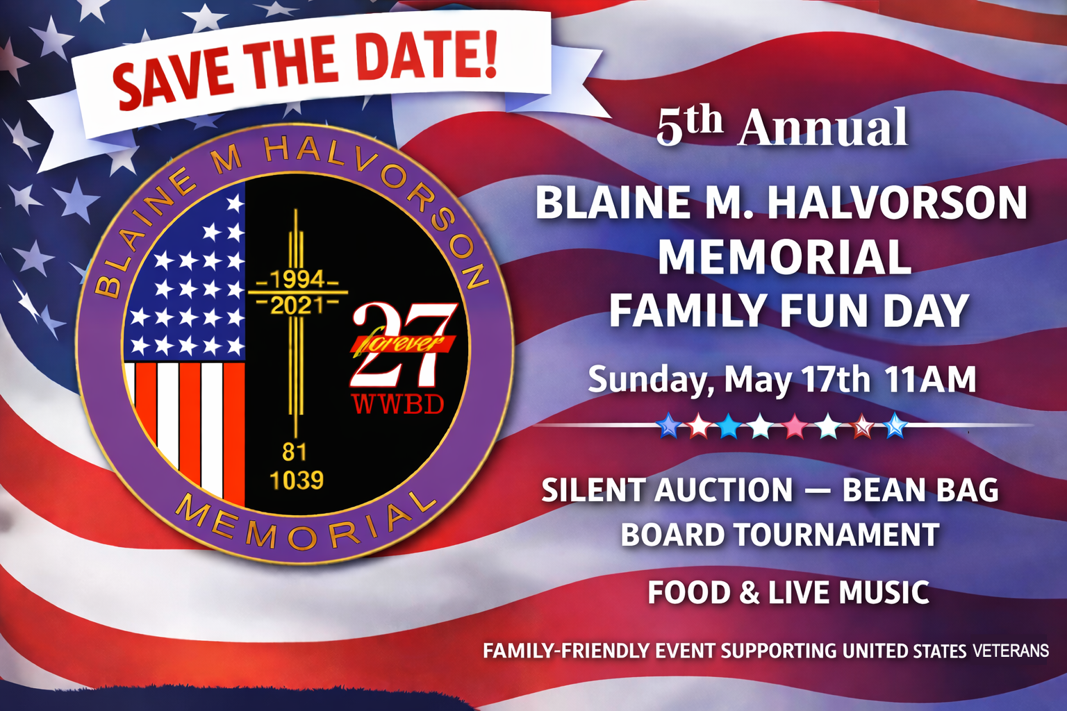 5th Annual Blaine M Halvorson Memorial Family Fun Day