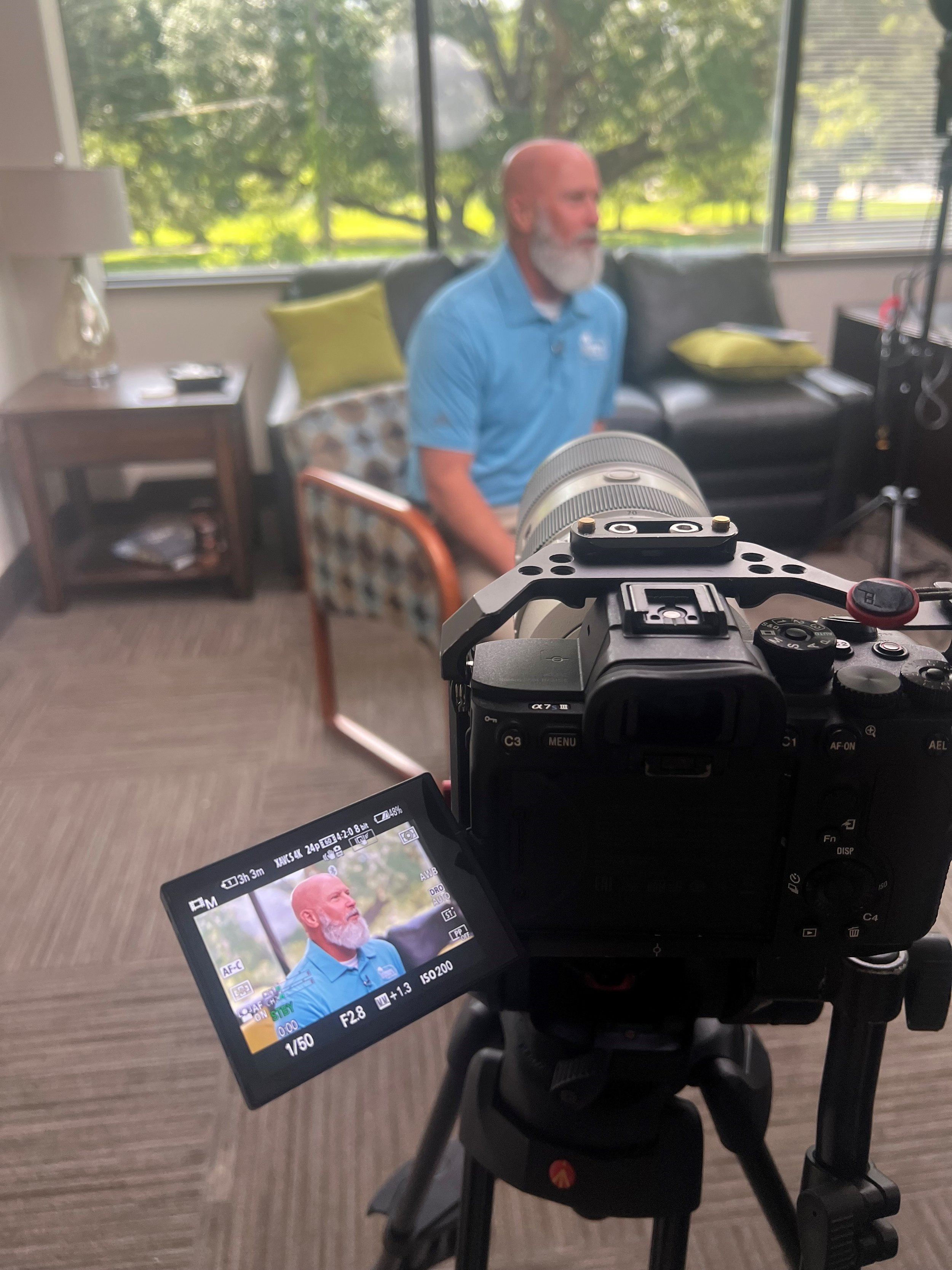  Day one of filming was an interview with Neighbors Federal Credit Union’s President Steve Webb. 