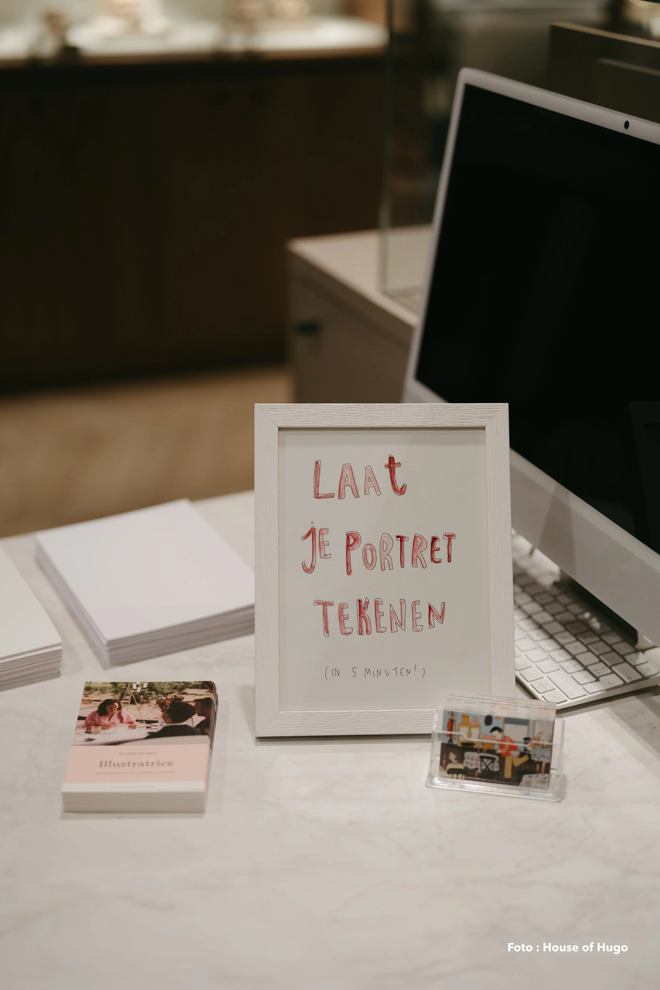 A colorful, drawn pen with decorative patterns and illustrations of animals and symbols.