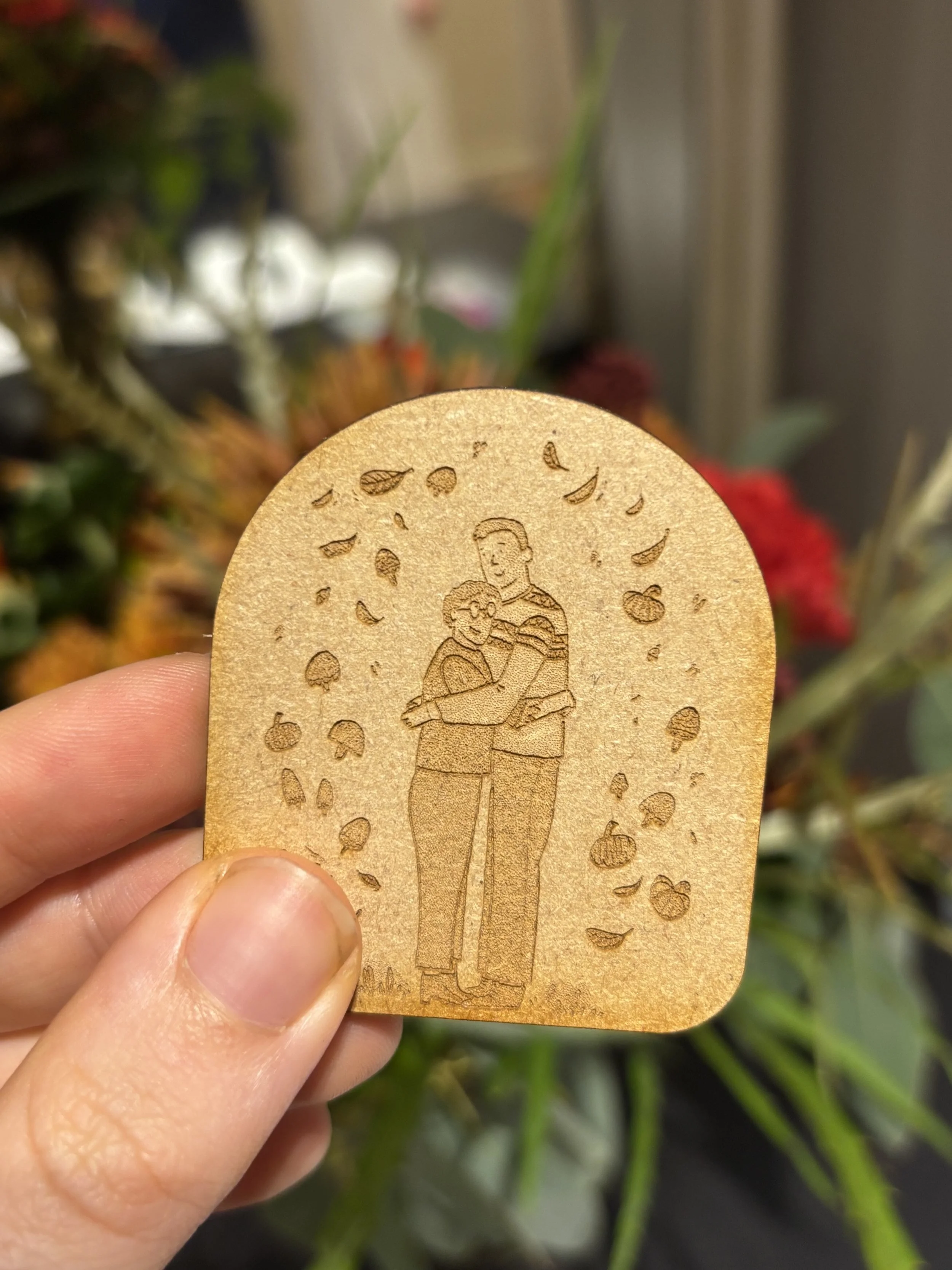 How couples use their wedding portrait as a theme for the party