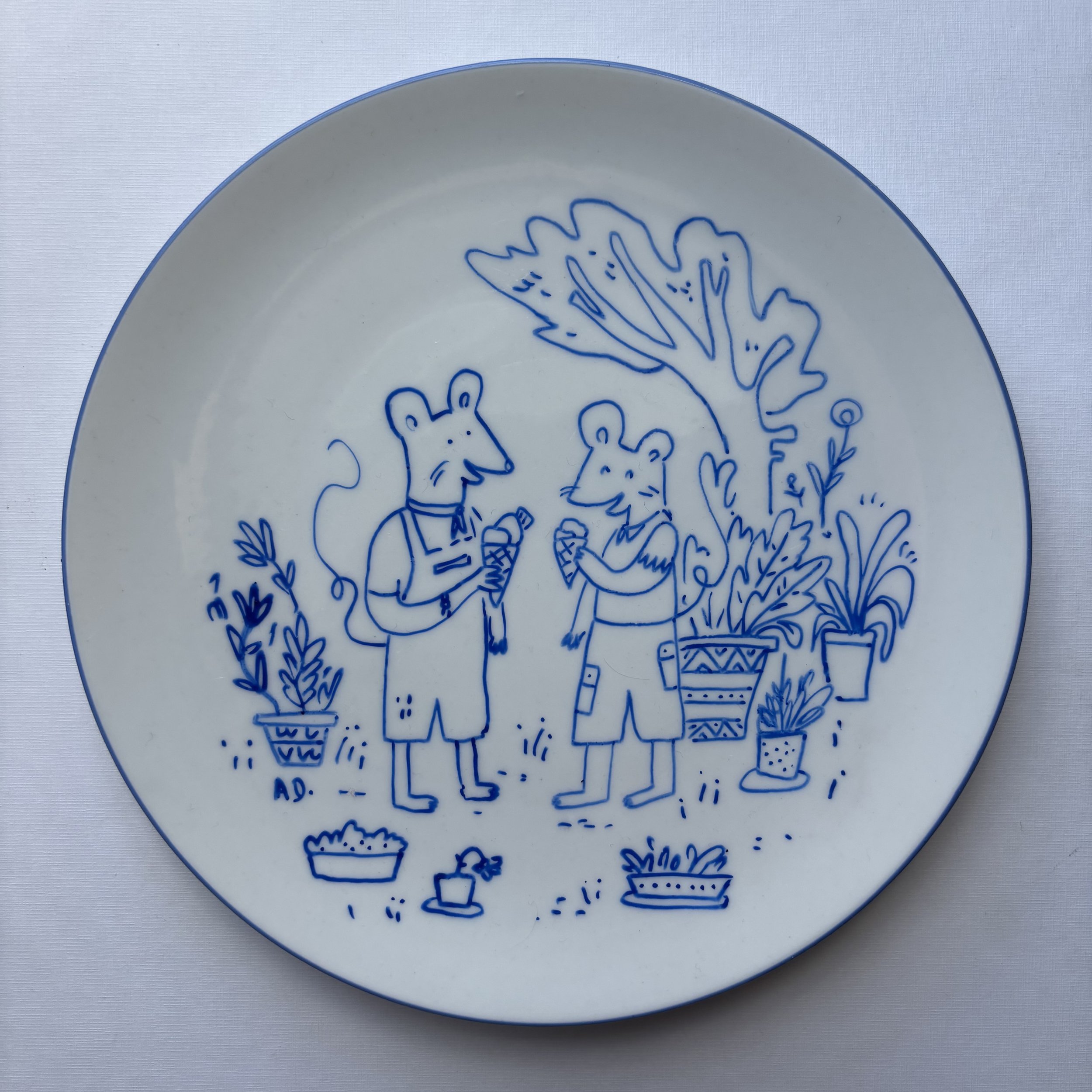 Assiette décorative : Julian et Max adorent les glaces