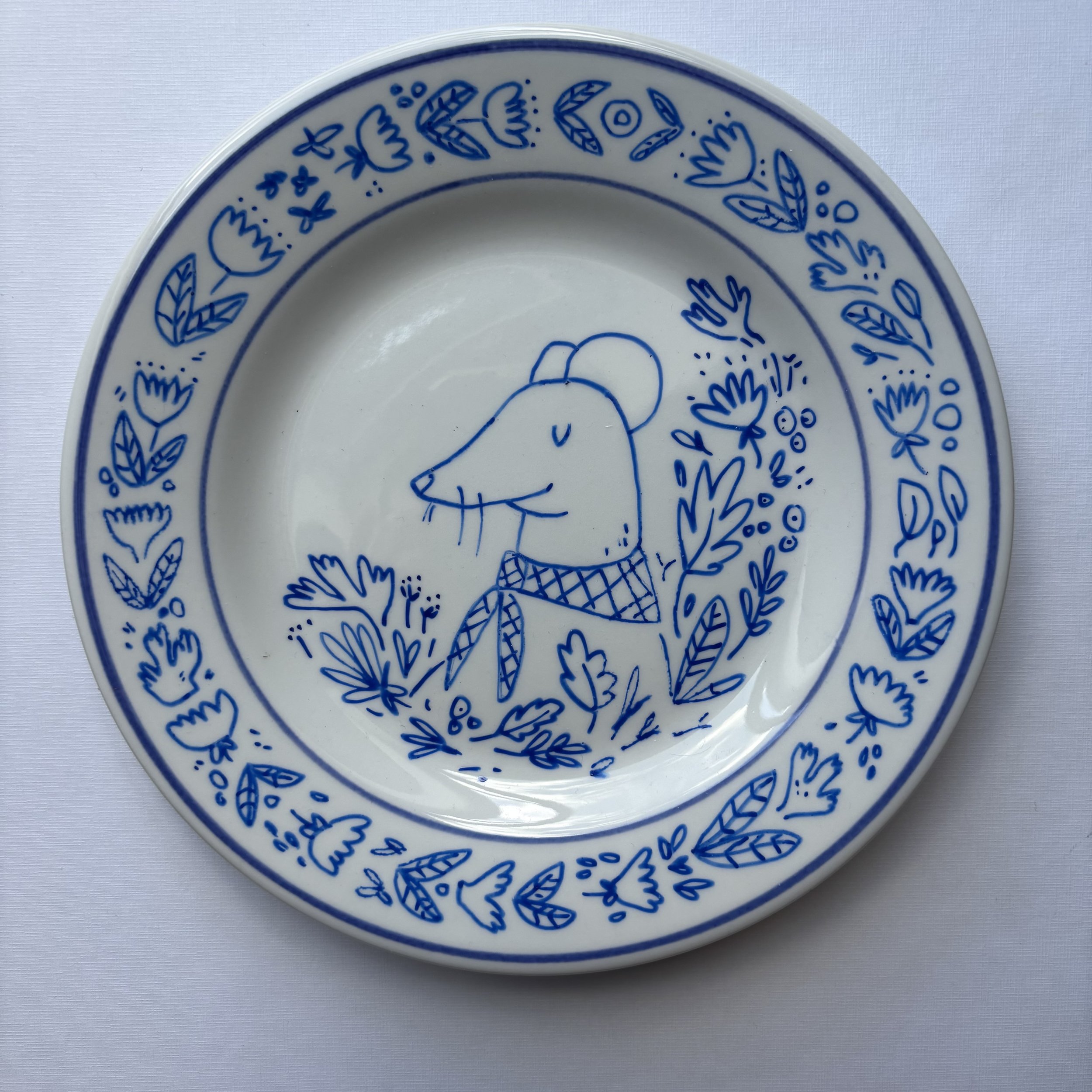 Assiette décorative : Henri la Souris