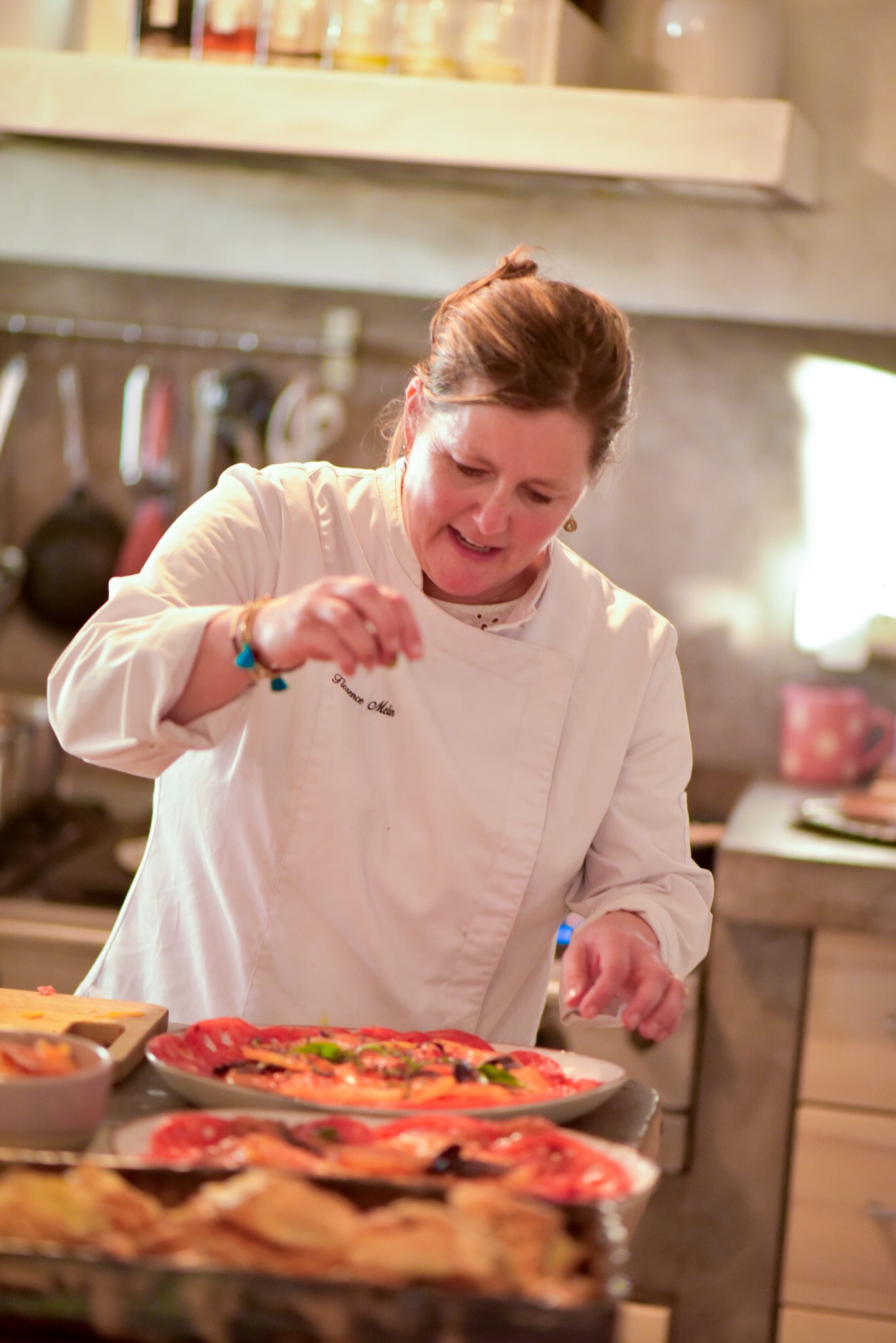 Florence preparing dinner