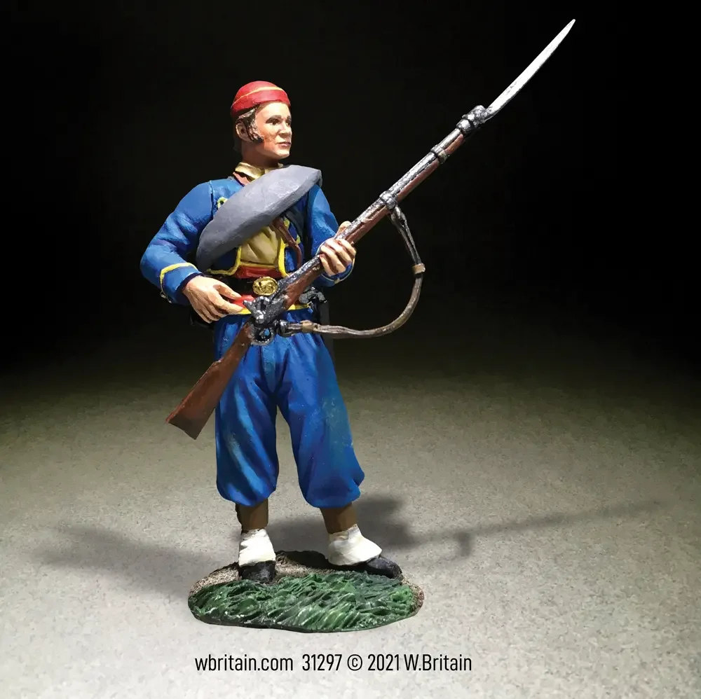 31297 - Union Infantry 146th NY Zouave Reaching for Cap
