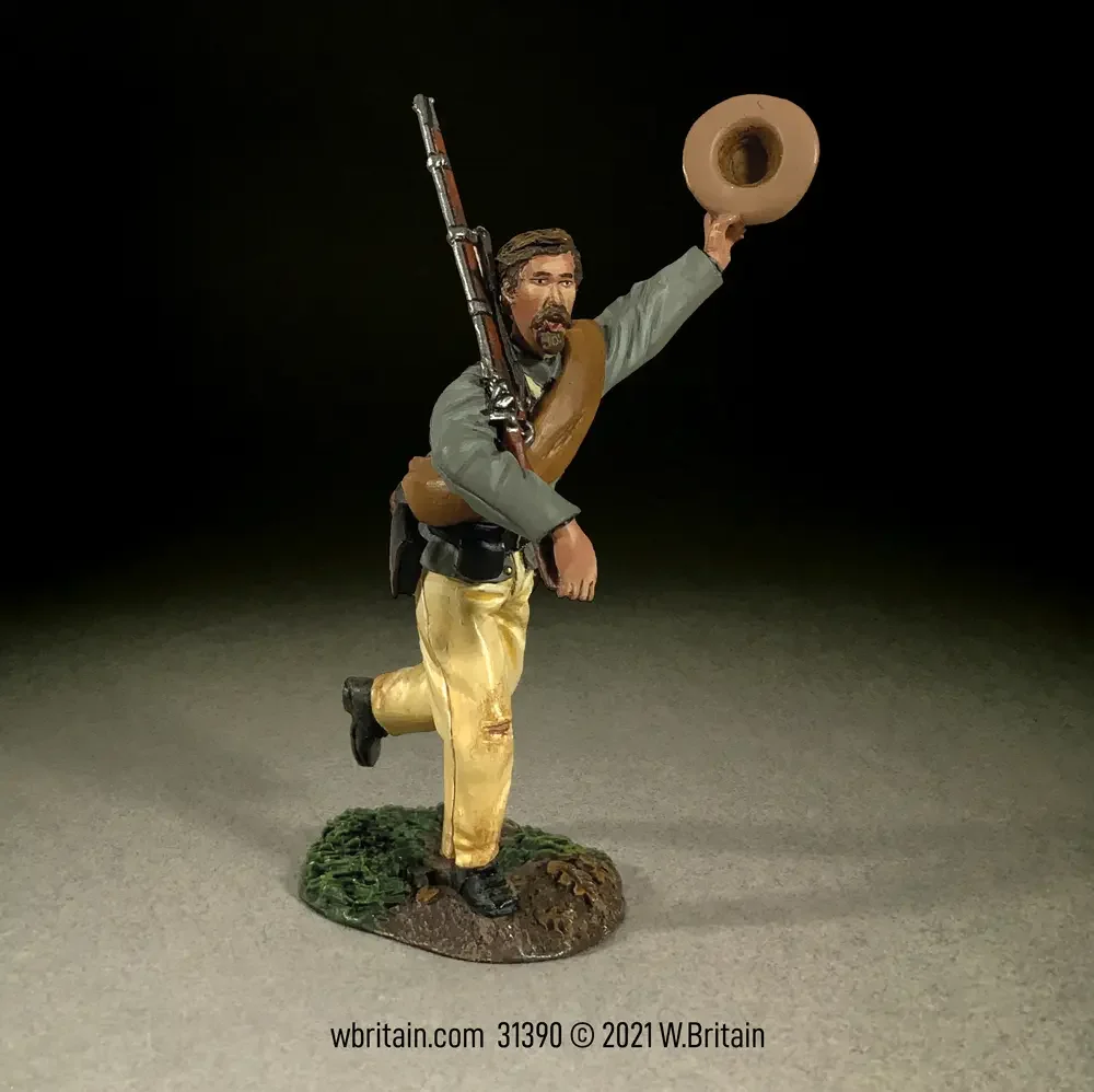 31377 - Confederate Infantry Marching and Cheering, No. 2