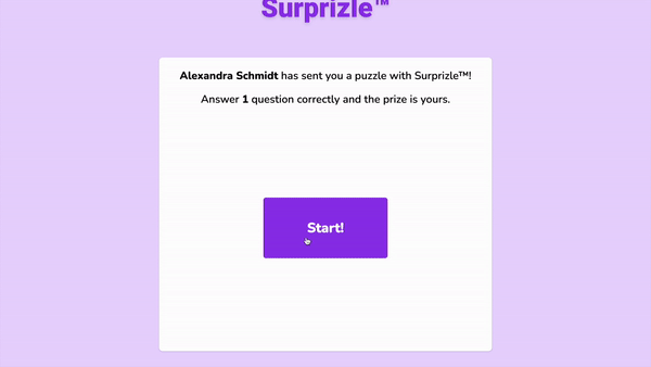 GIF showing the steps to solve a Surprizle
