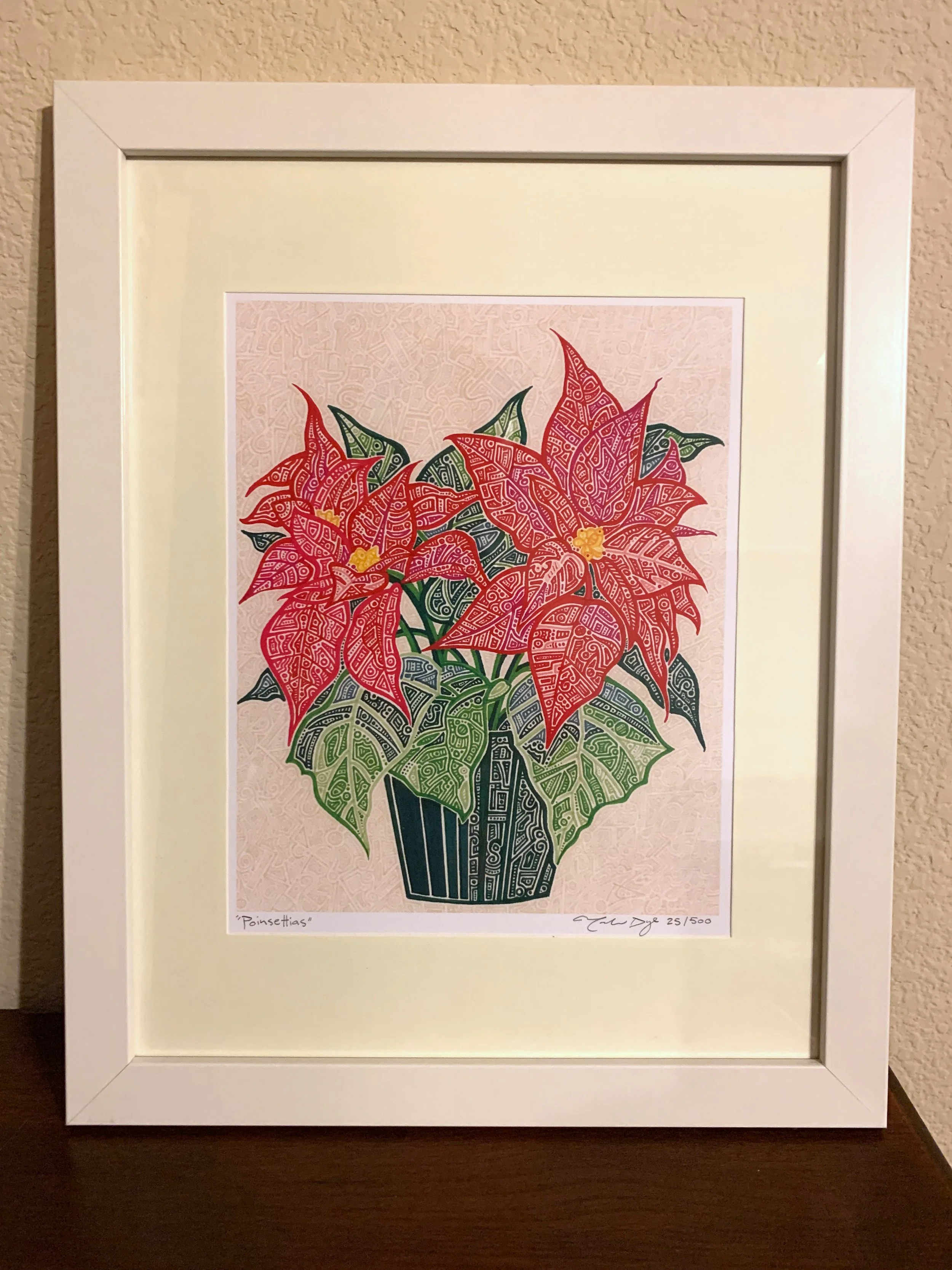 Poinsettias Framed.JPG