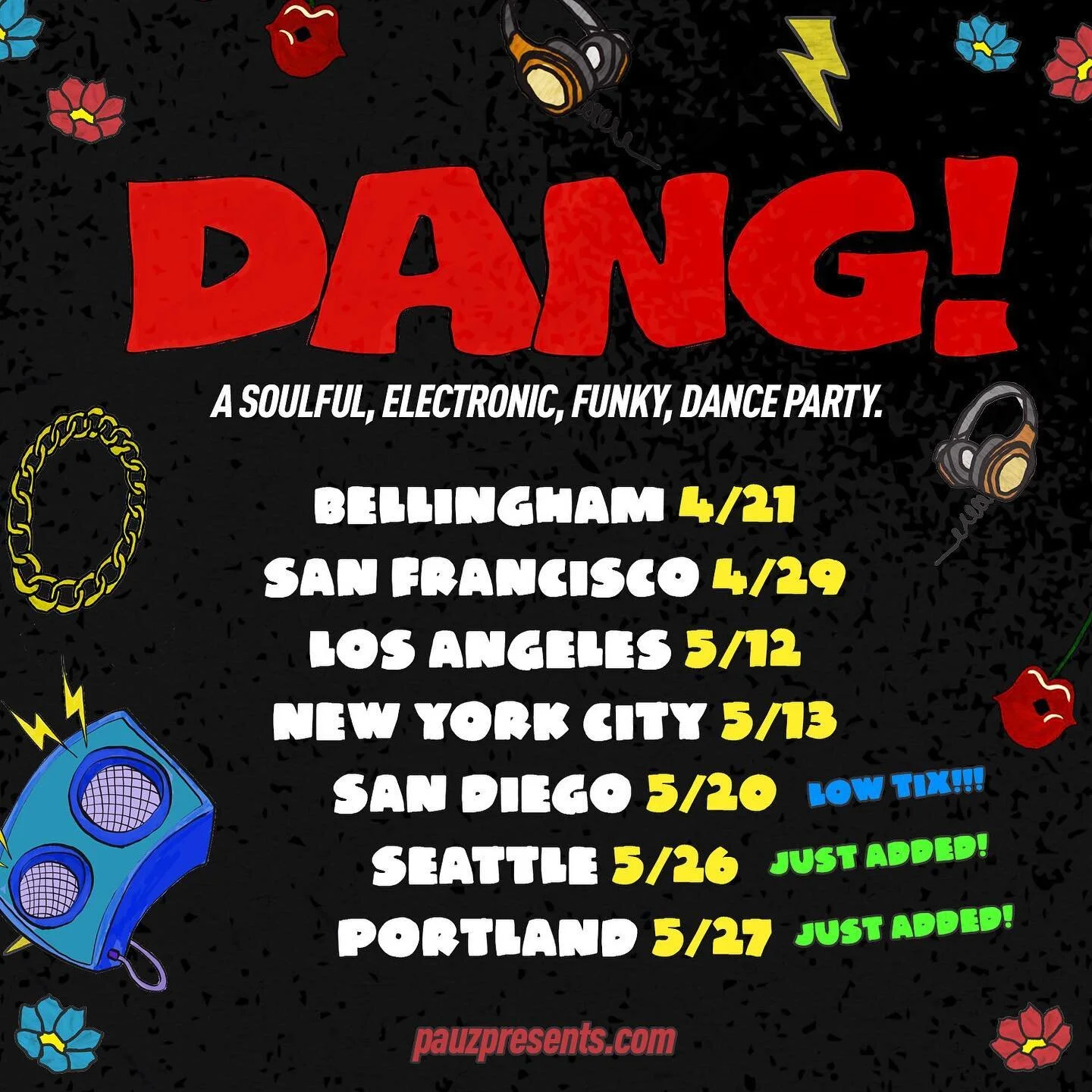 DANG! is coming to a city near you! 🚨
Join us on the dancefloor as we groove to the best soulful electronic, funky r&amp;b, and dance music all night long 🪩
Ticket link is in bio!