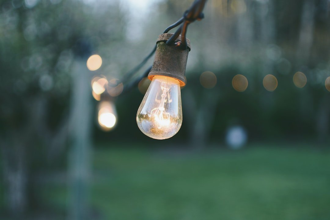 Garden lights on the patio