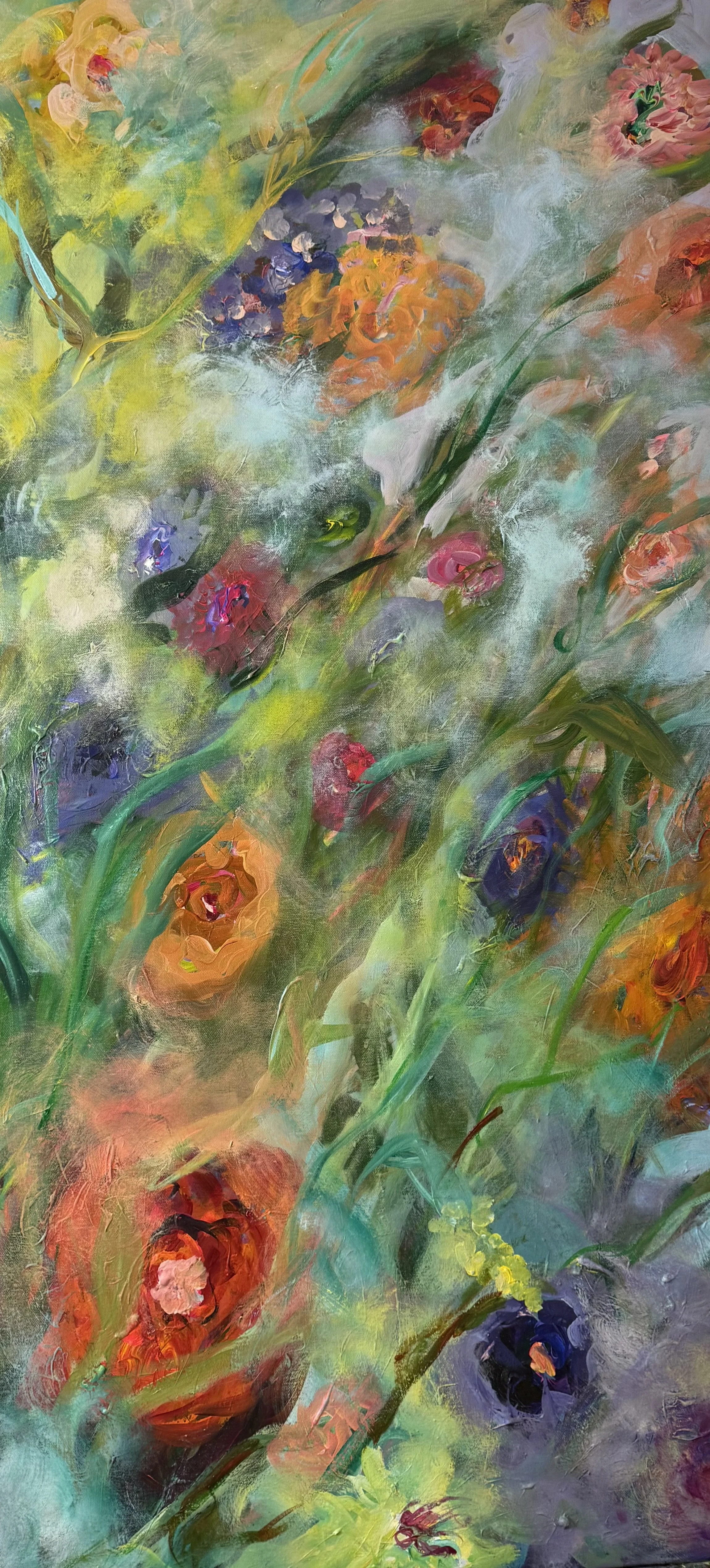 Serotonin Garden #2 24" x 48" Acrylic on Canvas