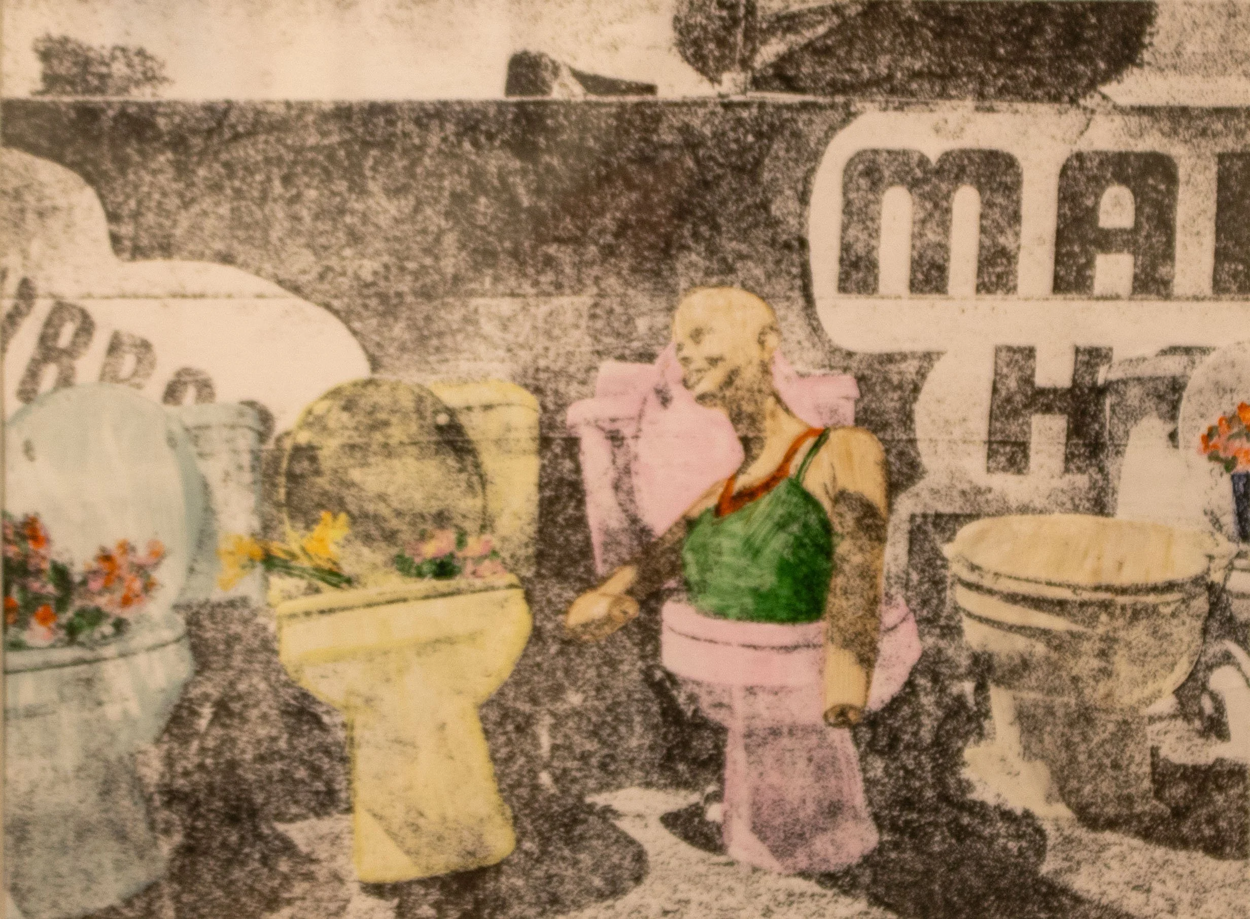 Her Life Was in the Toilet - Melinda Green Harvey, 8x6, $185