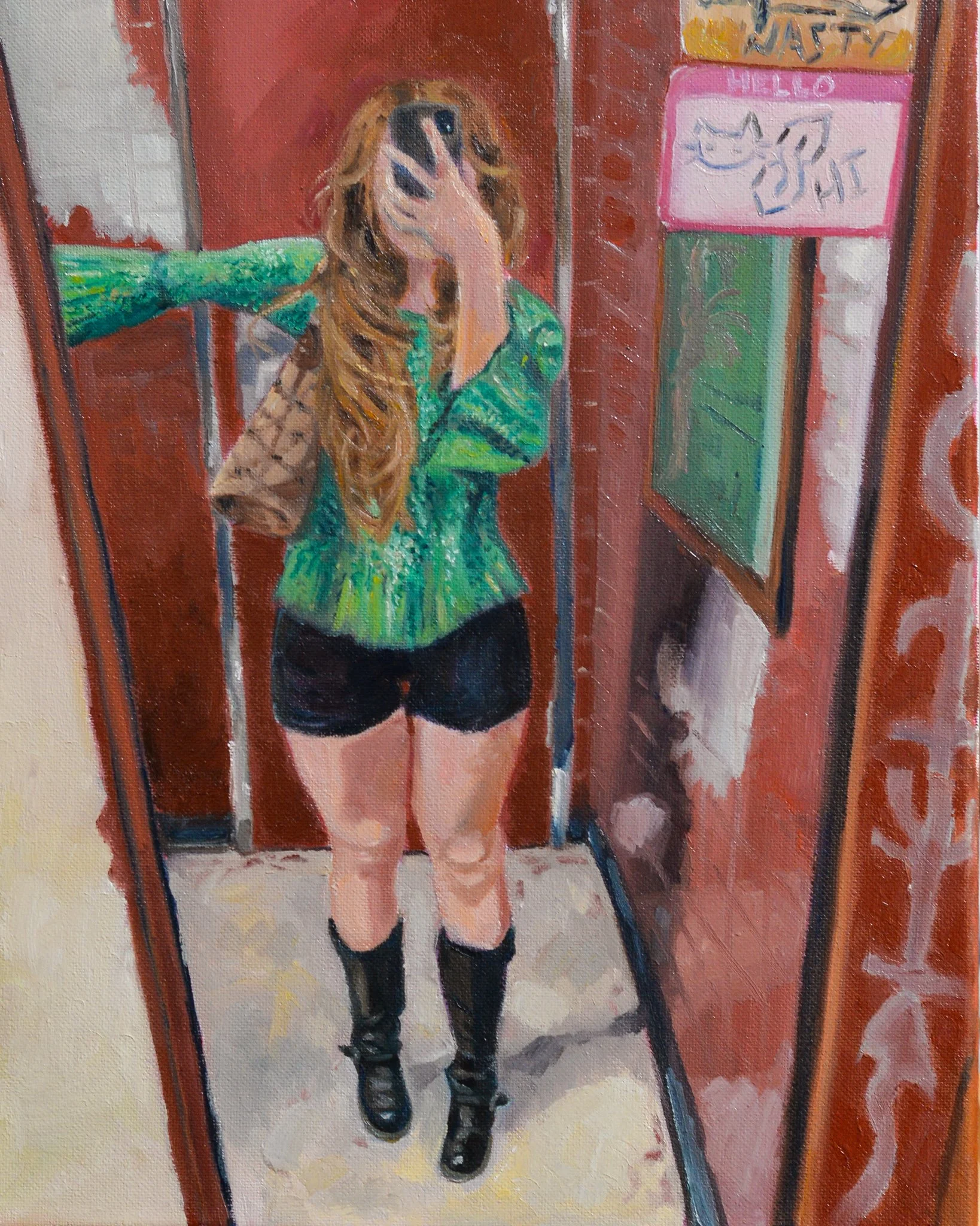 Hard Hat Lounge - Lillian Plumlee, 11x14, $100