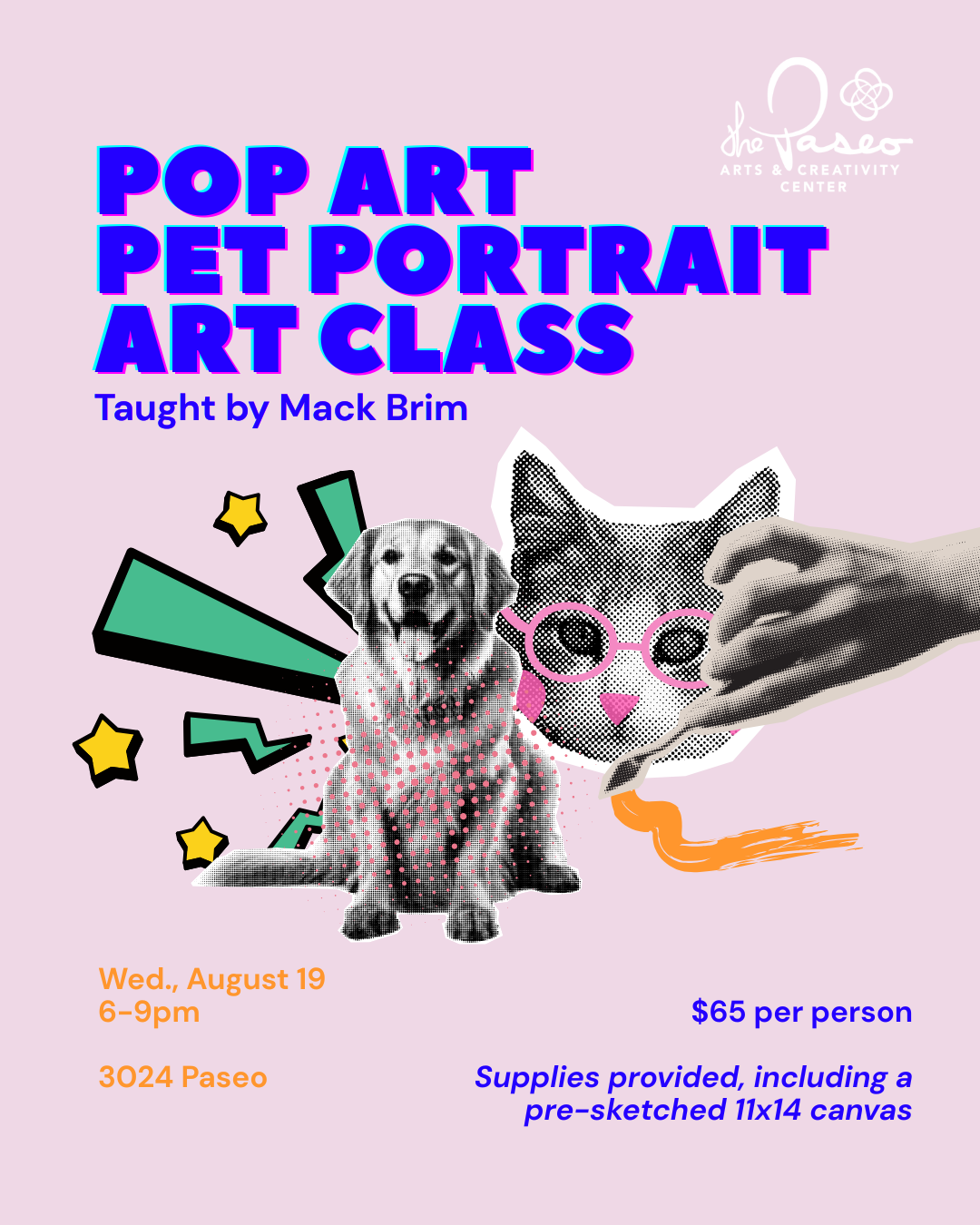 Pop Art Pet Portrait Painting w/ Mack Brim