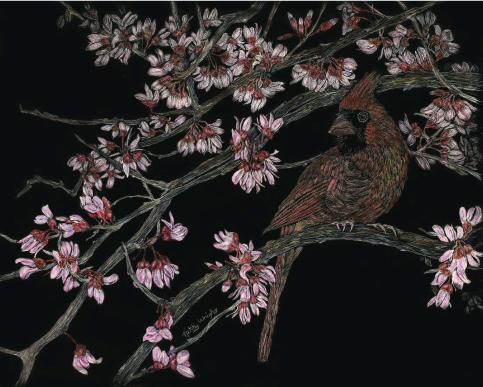 Spring Reds, 8x10, $375 (handmade walnut and oak frame)