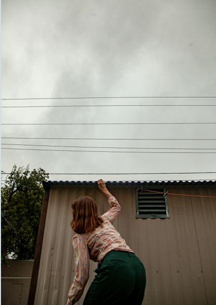 The Guy with the Camera Does Not Speak  - Amber Bachiochi Thompson, 2025, 11.75x13.75, $175