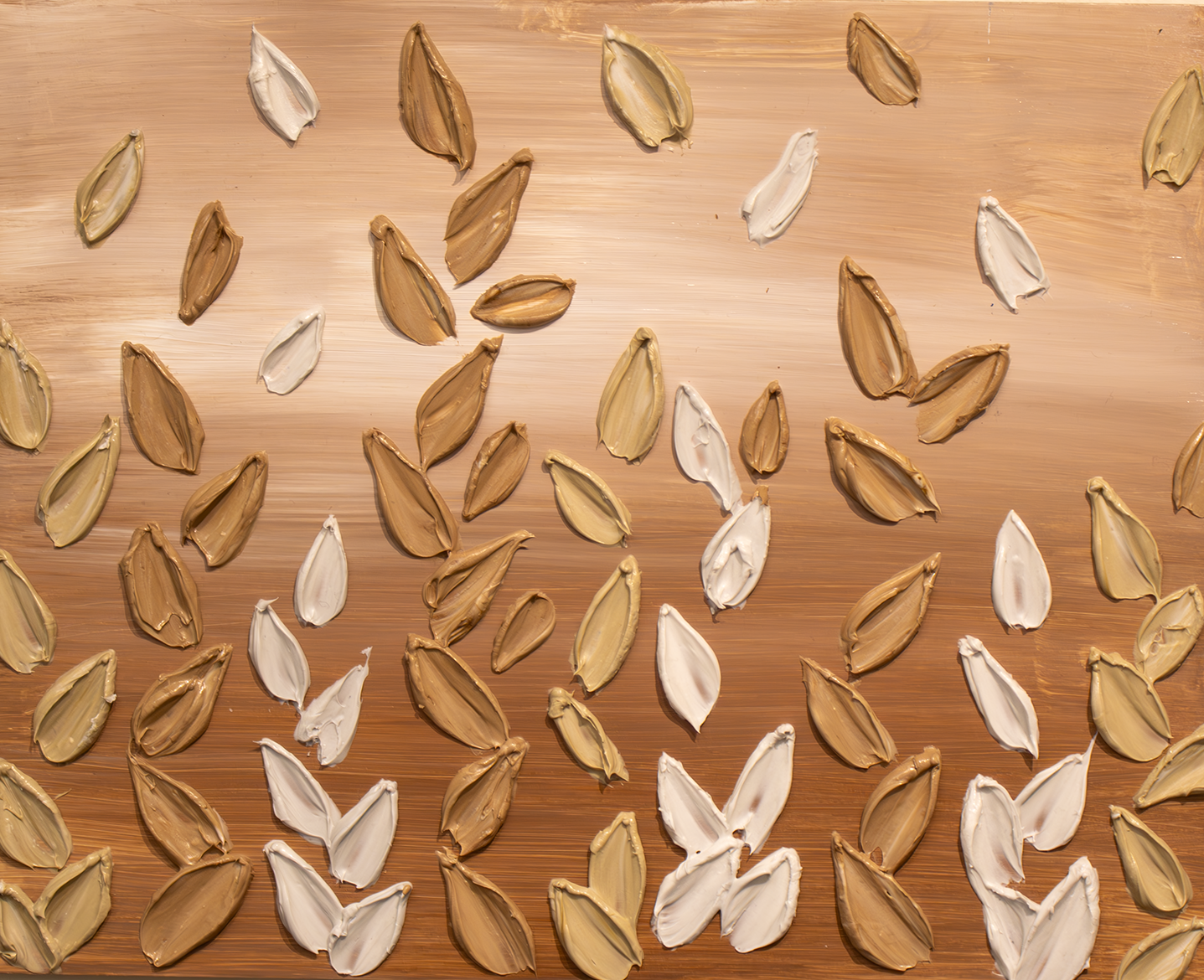 Whisper - Leslie Pace, textured acrylic, $185