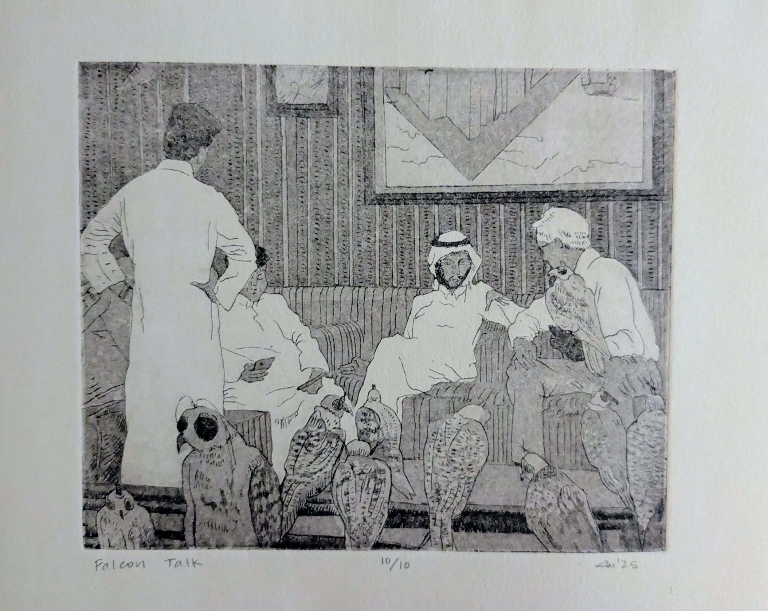 Falcon Talk - Candacee White, 9x12, SOLD