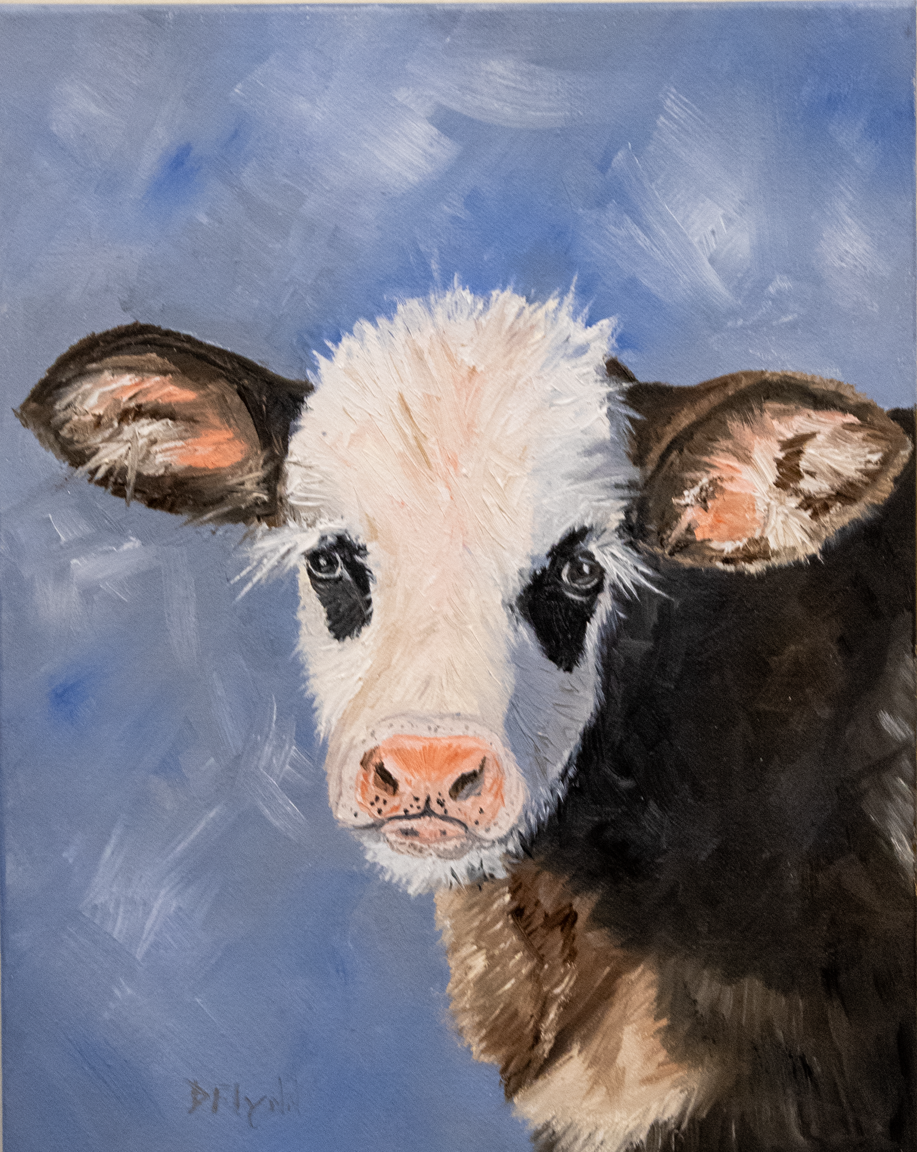 Panda Face - Debbie Flynn, oil on canvas, $225