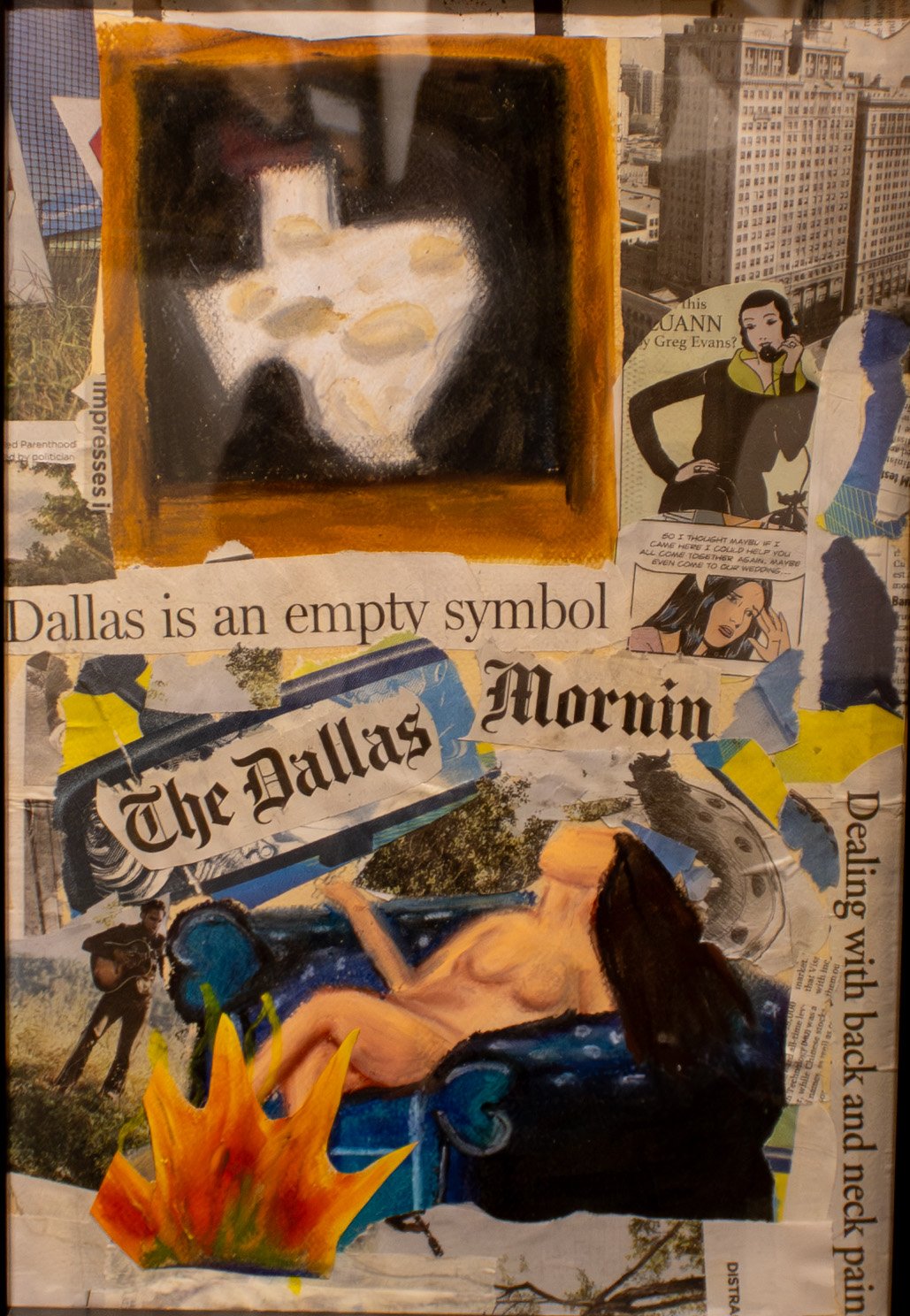 Too Many Miles, Oil pastel/mixed media, $250