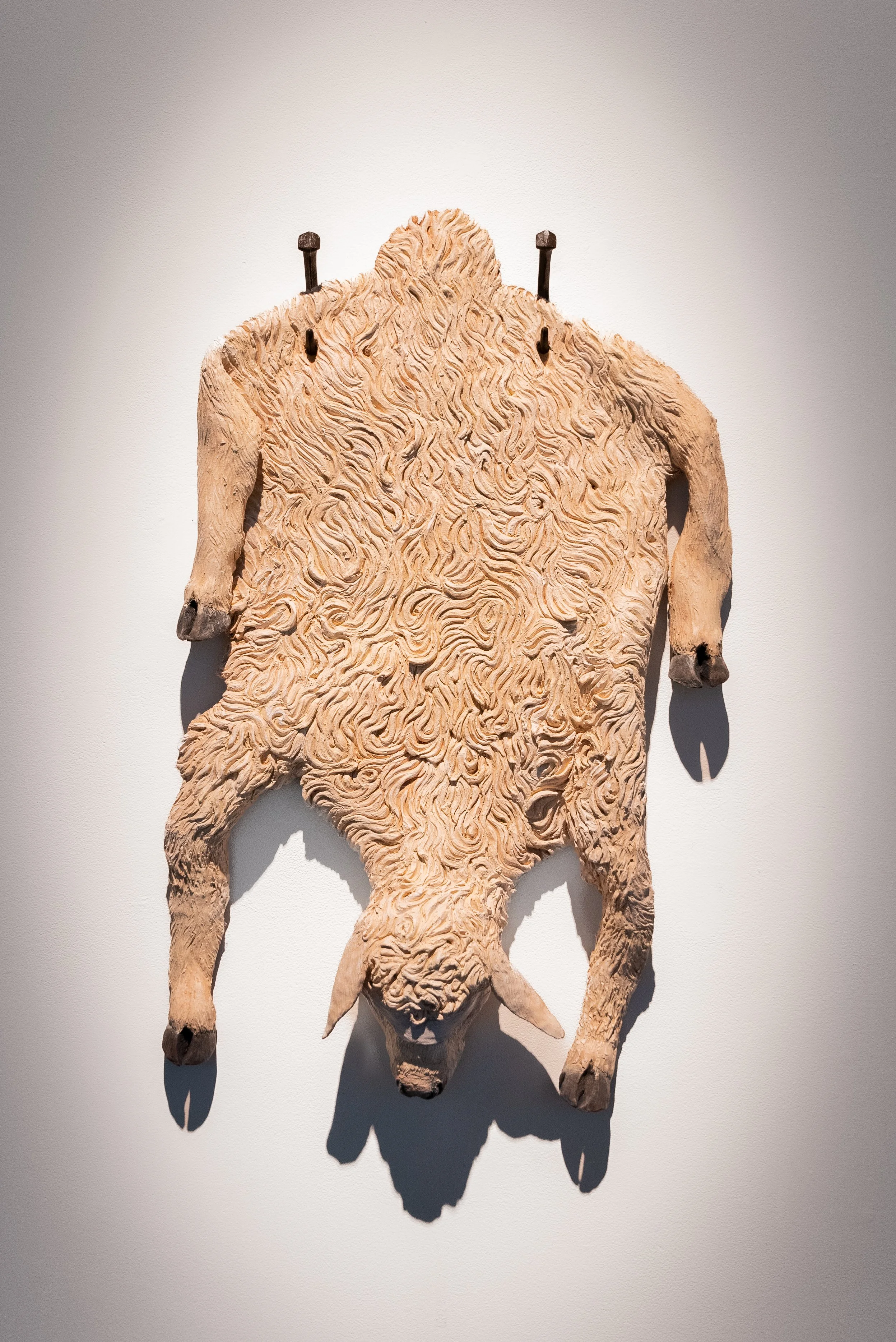 Pull the Wool & Follow the Leader - Clayton Keyes, 34x21x4.5, $2,200