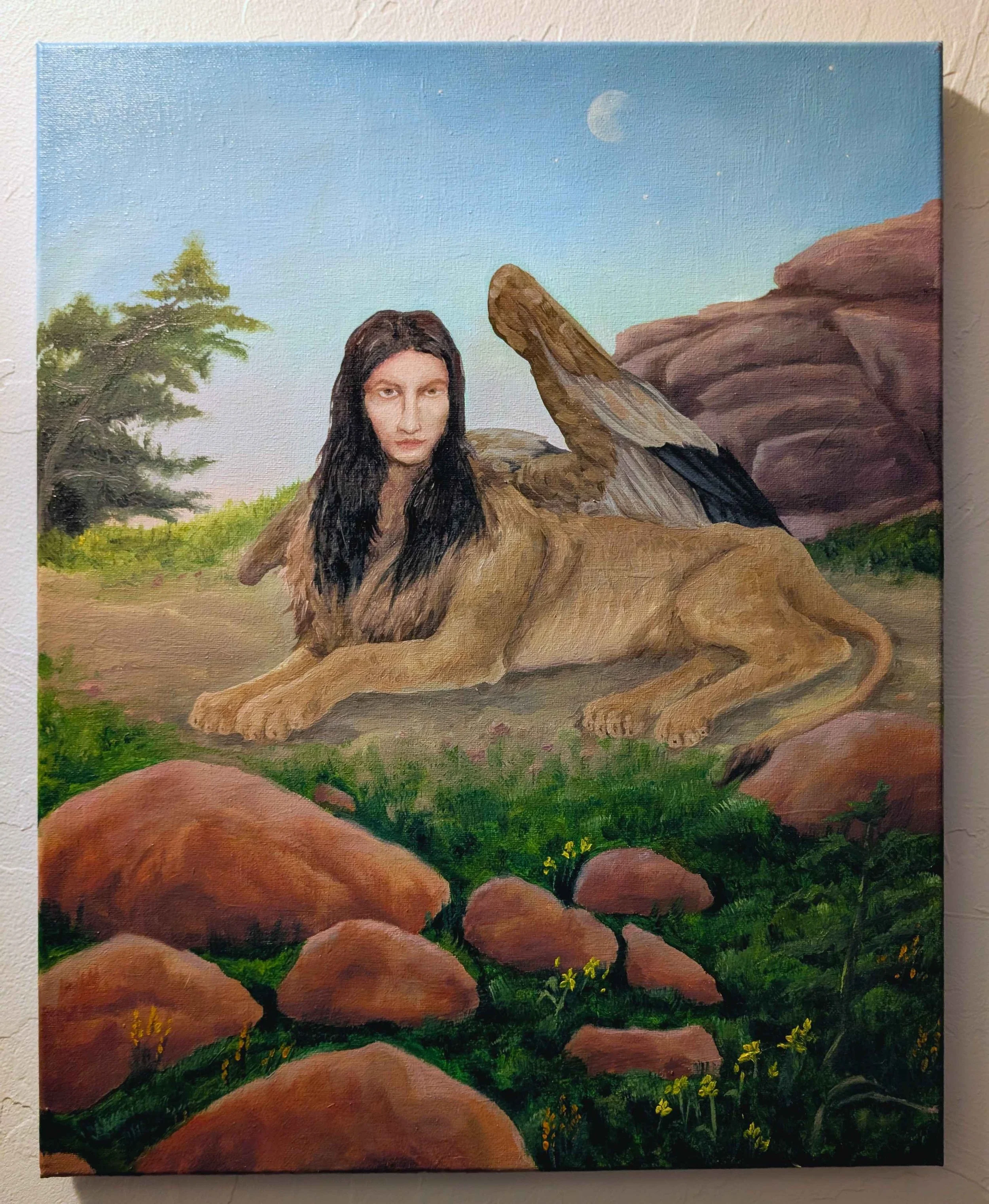 Seems Like a Good Evening for Riddles - Anneli Walsh, 16x20x.75, $295