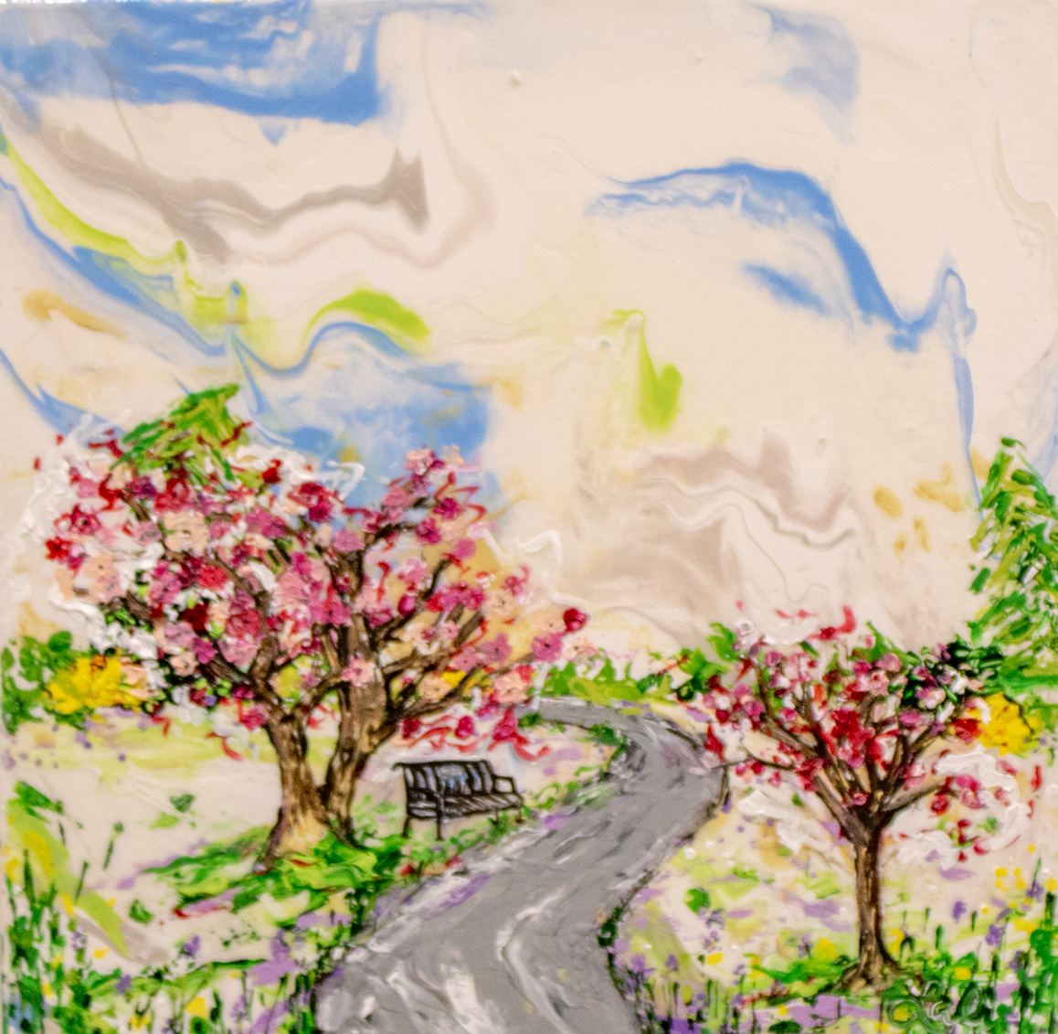 Neighborhood Bliss - Lauri Gormley, acrylic, $85